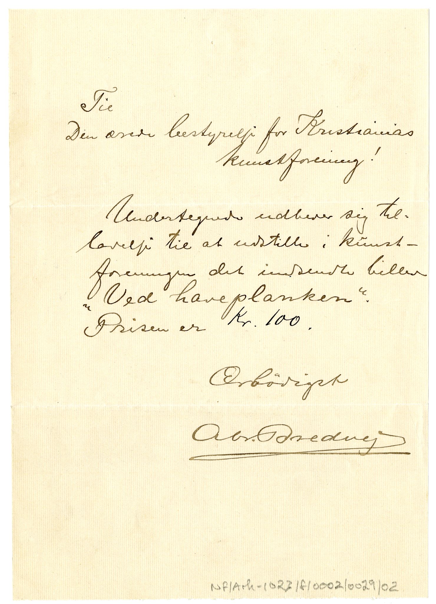 Diderik Maria Aalls brevsamling, NF/Ark-1023/F/L0002: D.M. Aalls brevsamling. B - C, 1799-1889, s. 157