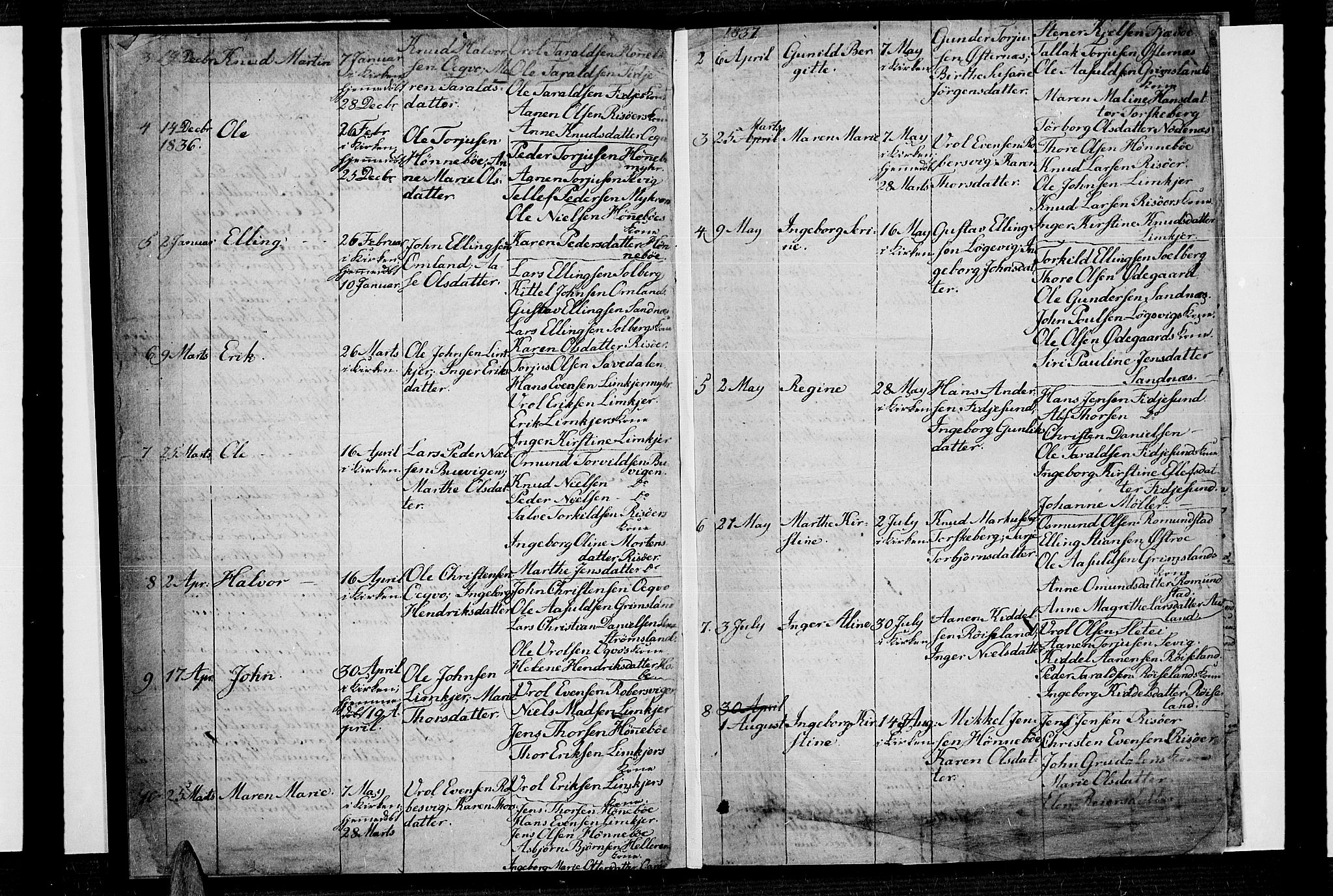 Risør sokneprestkontor, AV/SAK-1111-0035/F/Fb/L0005: Klokkerbok nr. B 5, 1835-1839, s. 6