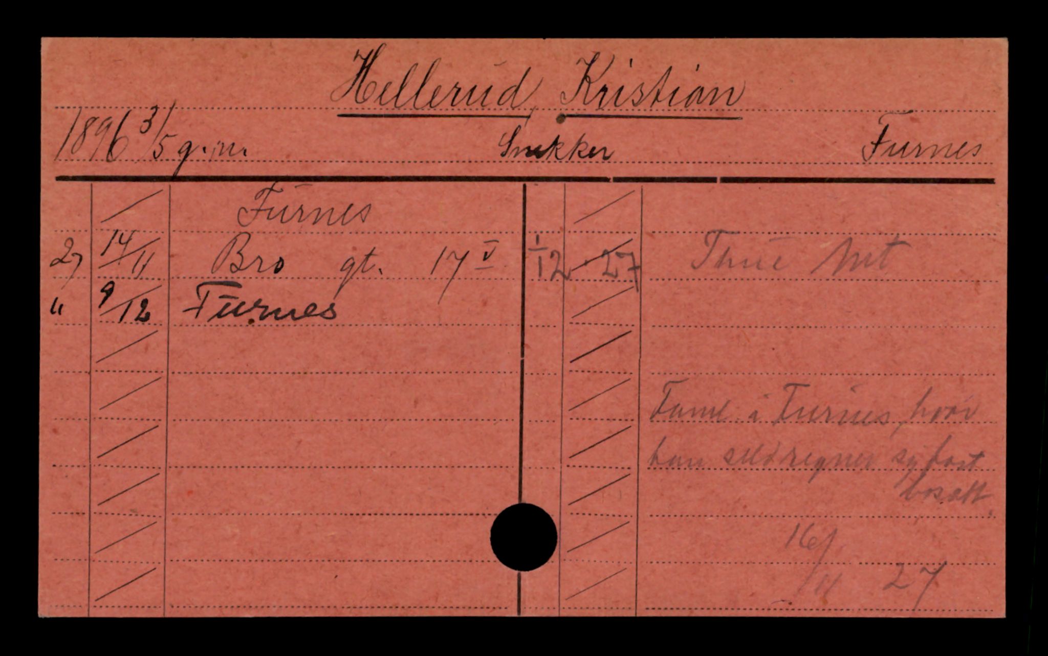 Oslo folkeregister, Registerkort, SAO/A-11715/D/Da/L0034: Menn: Hellerud Kristian - Hervig Thorvald, 1906-1919