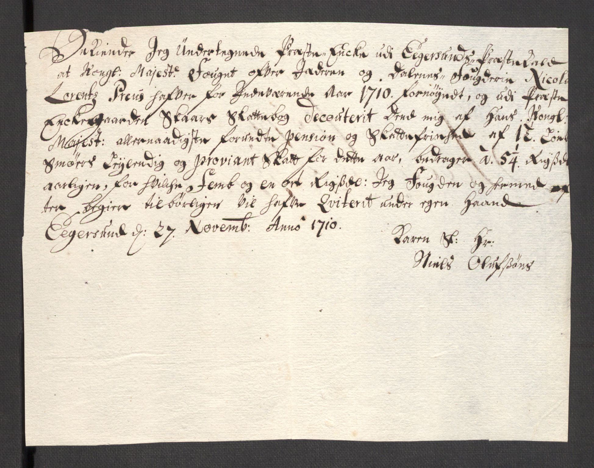 Rentekammeret inntil 1814, Reviderte regnskaper, Fogderegnskap, RA/EA-4092/R46/L2734: Fogderegnskap Jæren og Dalane, 1709-1710, s. 161