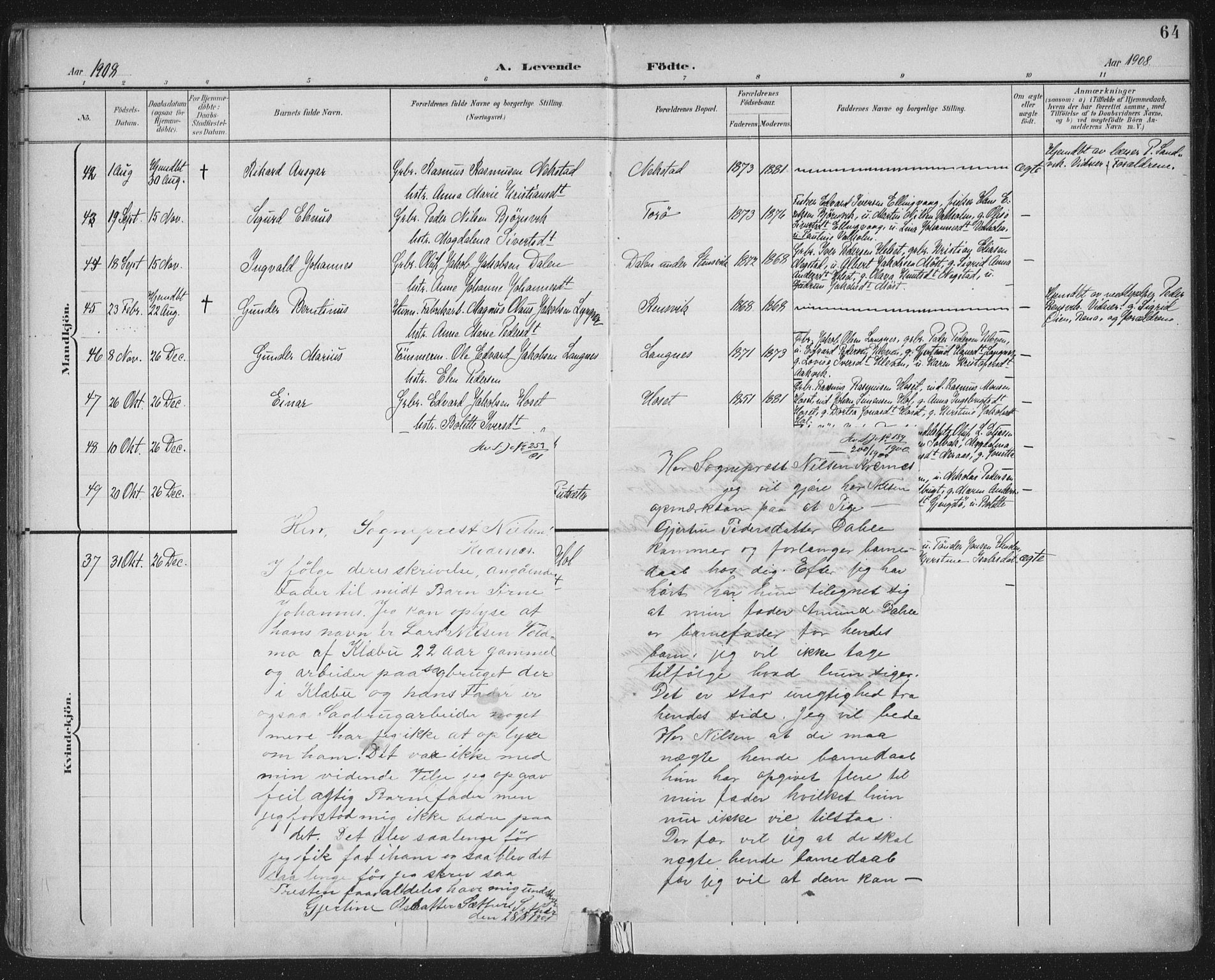Ministerialprotokoller, klokkerbøker og fødselsregistre - Møre og Romsdal, AV/SAT-A-1454/569/L0820: Ministerialbok nr. 569A06, 1900-1911, s. 64