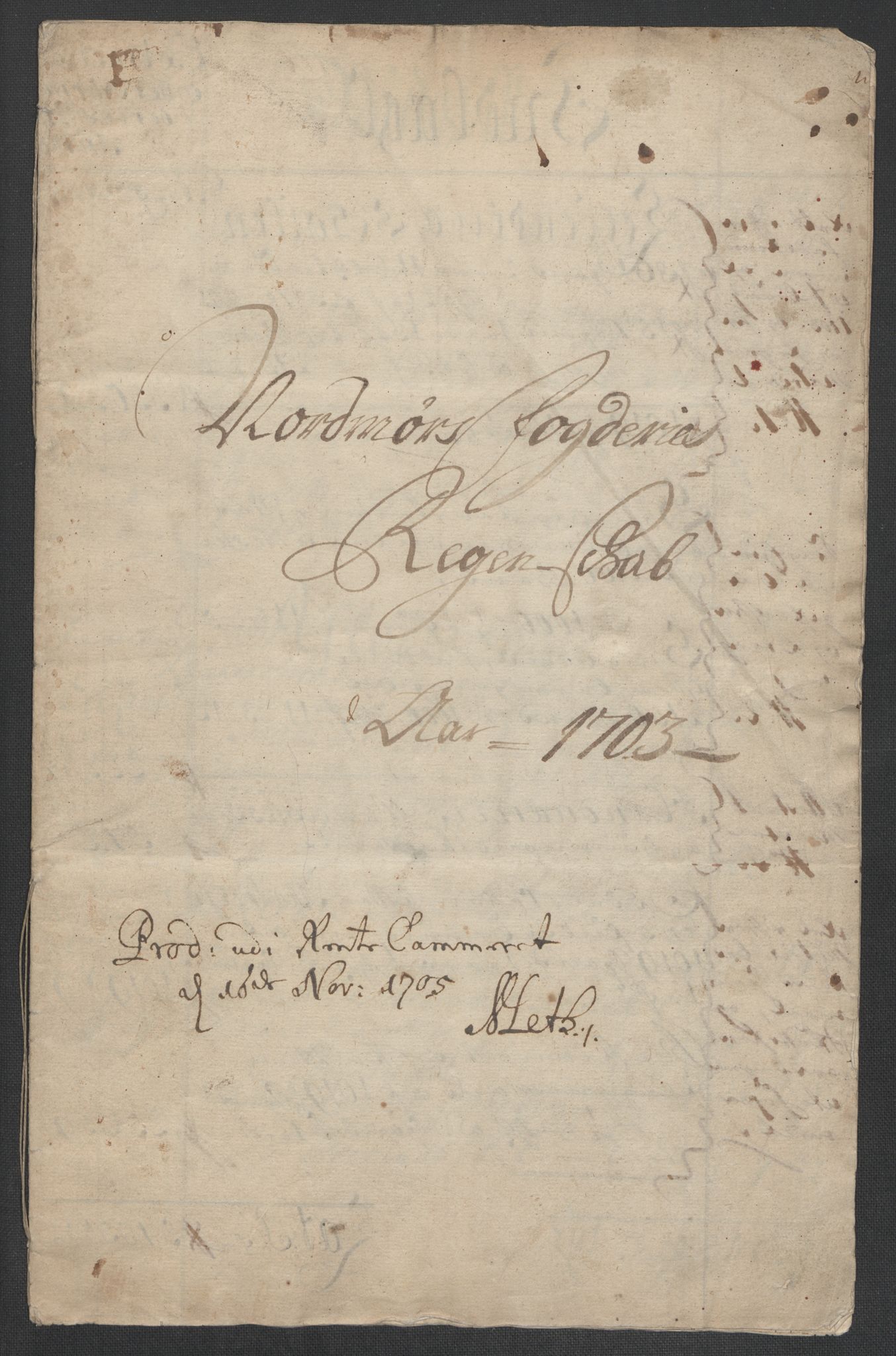 Rentekammeret inntil 1814, Reviderte regnskaper, Fogderegnskap, RA/EA-4092/R56/L3740: Fogderegnskap Nordmøre, 1703-1704, s. 5