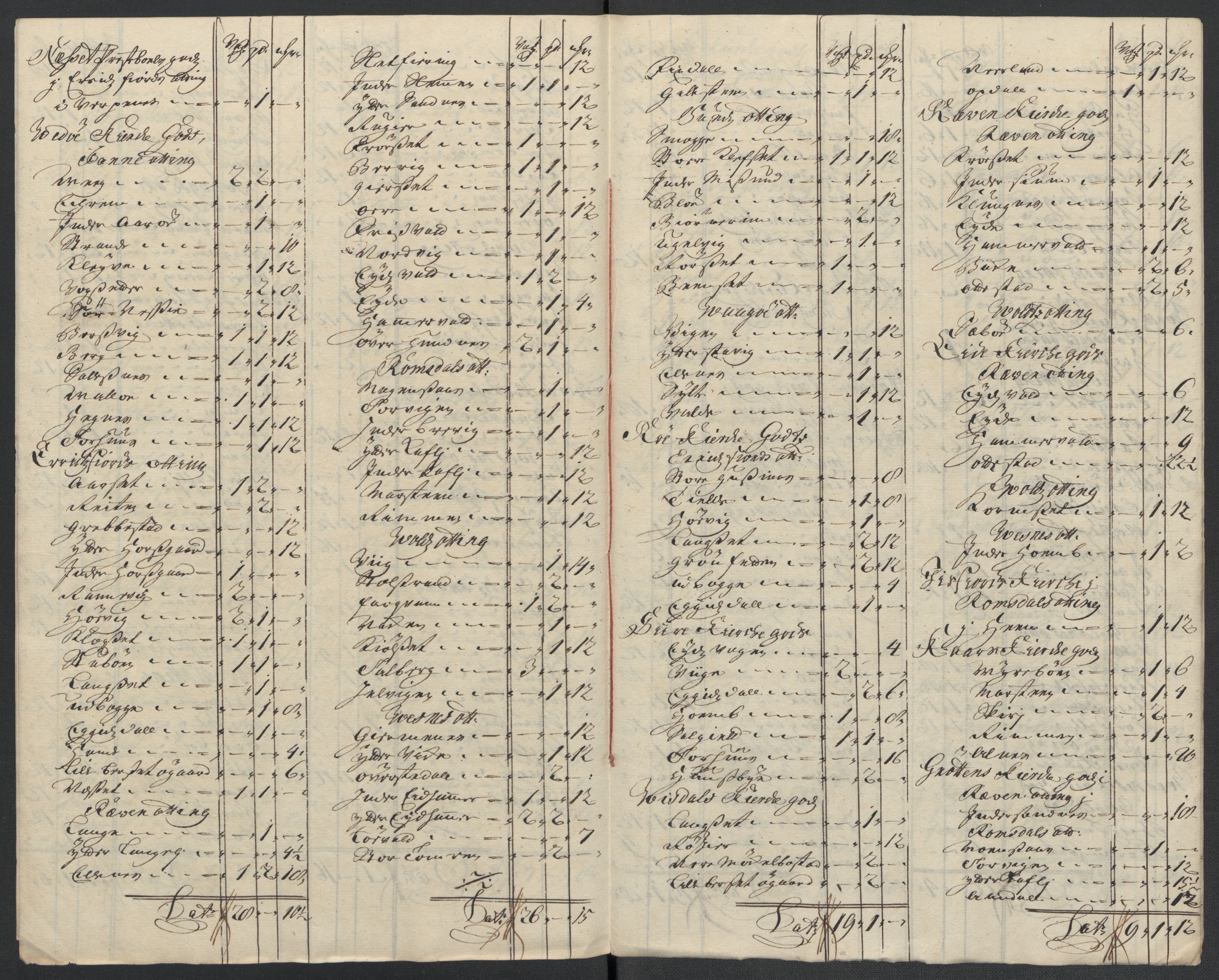 Rentekammeret inntil 1814, Reviderte regnskaper, Fogderegnskap, AV/RA-EA-4092/R55/L3658: Fogderegnskap Romsdal, 1707-1708, s. 335