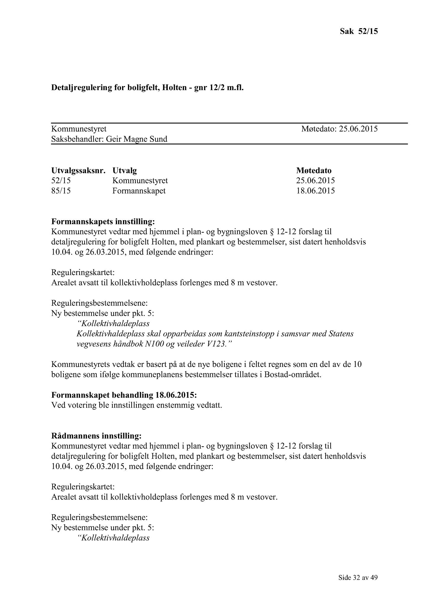 Klæbu Kommune, TRKO/KK/01-KS/L008: Kommunestyret - Møtedokumenter, 2015, s. 969