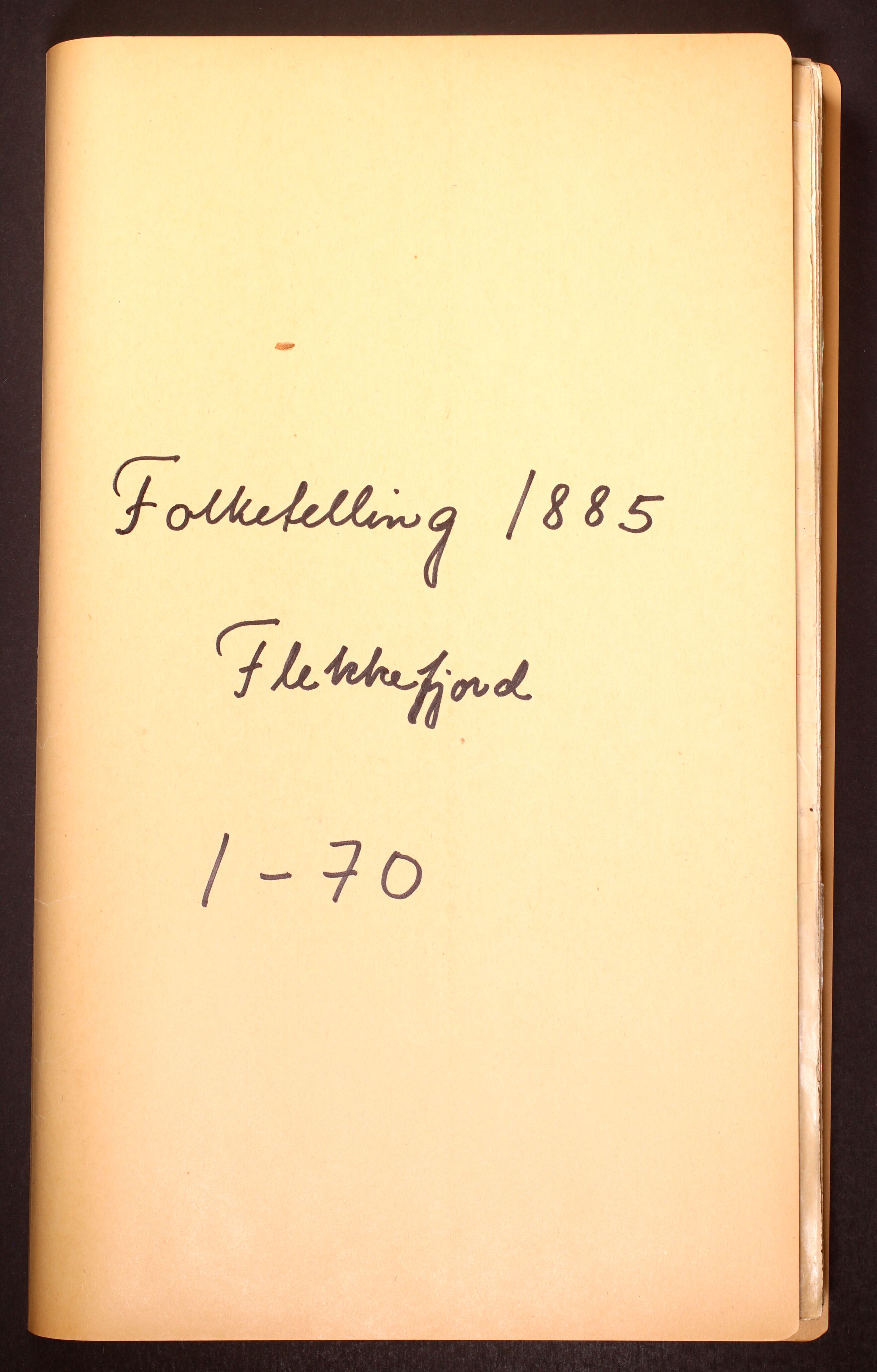SAK, Folketelling 1885 for 1004 Flekkefjord kjøpstad, 1885