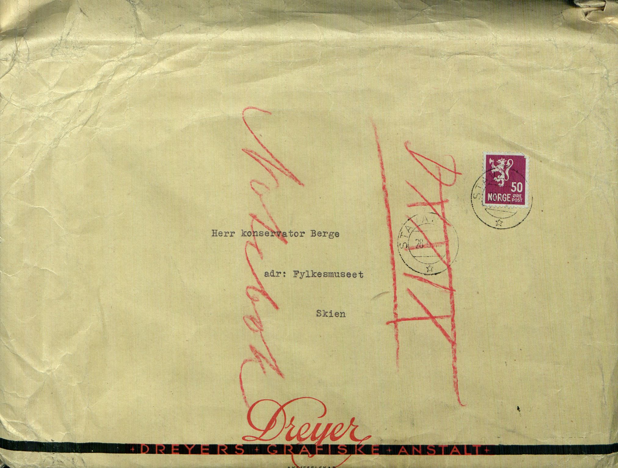 Rikard Berge, TEMU/TGM-A-1003/F/L0016/0021: 529-550 / 549 Brev og lause ark med oppskrifter av Rikard Berge, 1923-1925