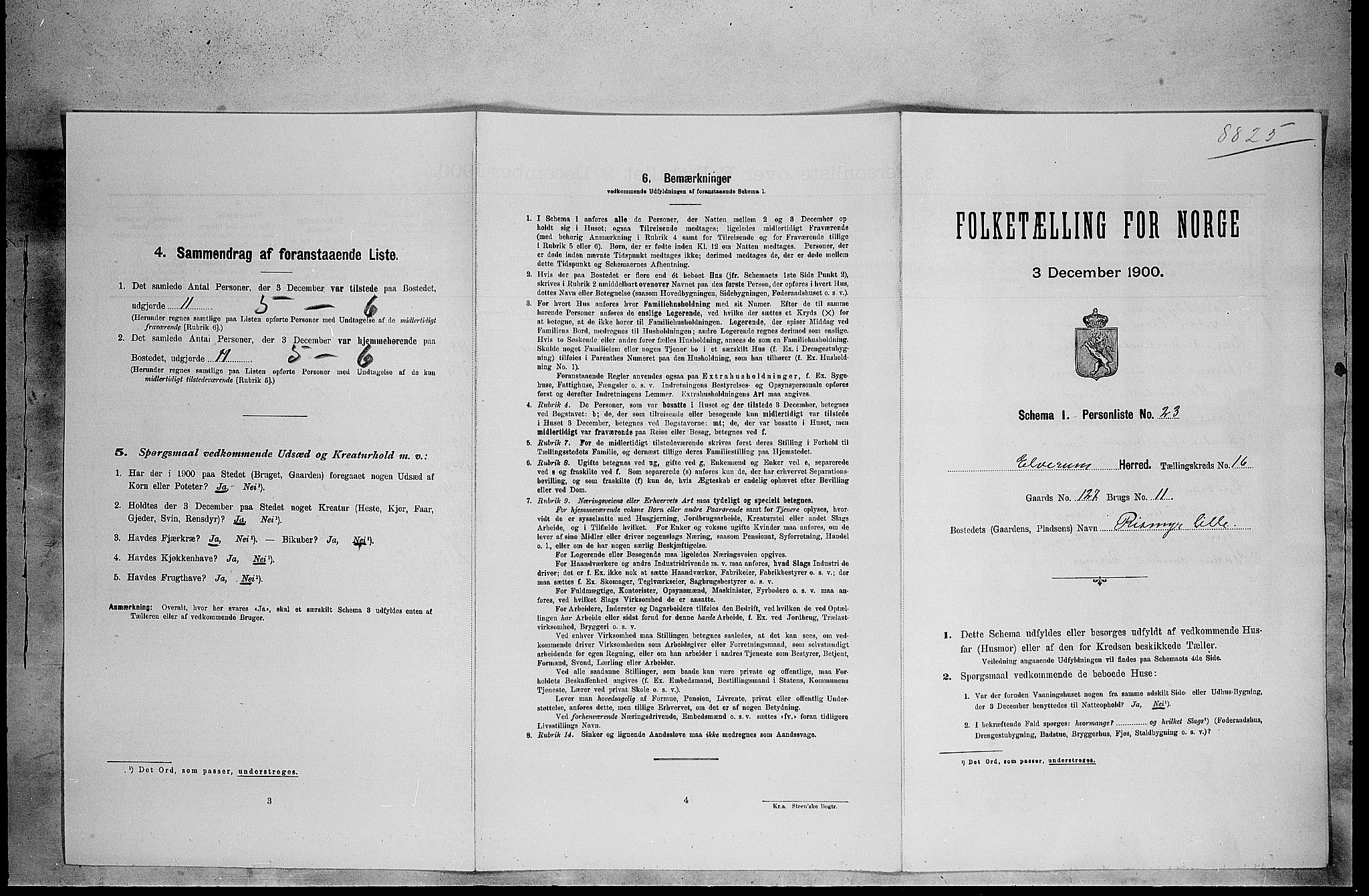 SAH, Folketelling 1900 for 0427 Elverum herred, 1900, s. 2272