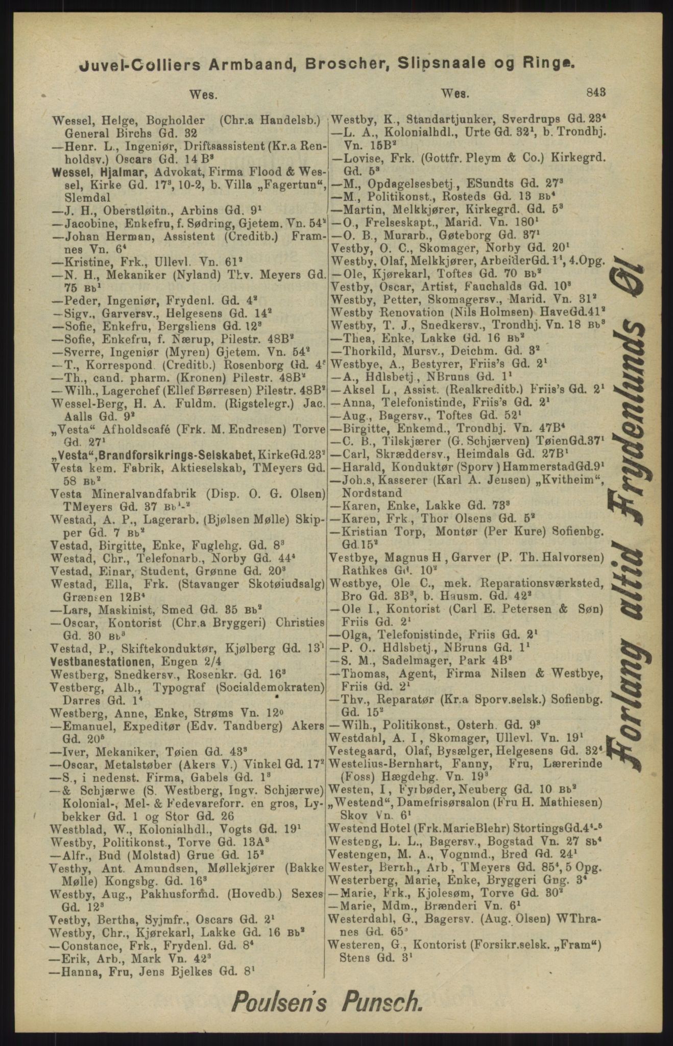 Kristiania/Oslo adressebok, PUBL/-, 1904, s. 843