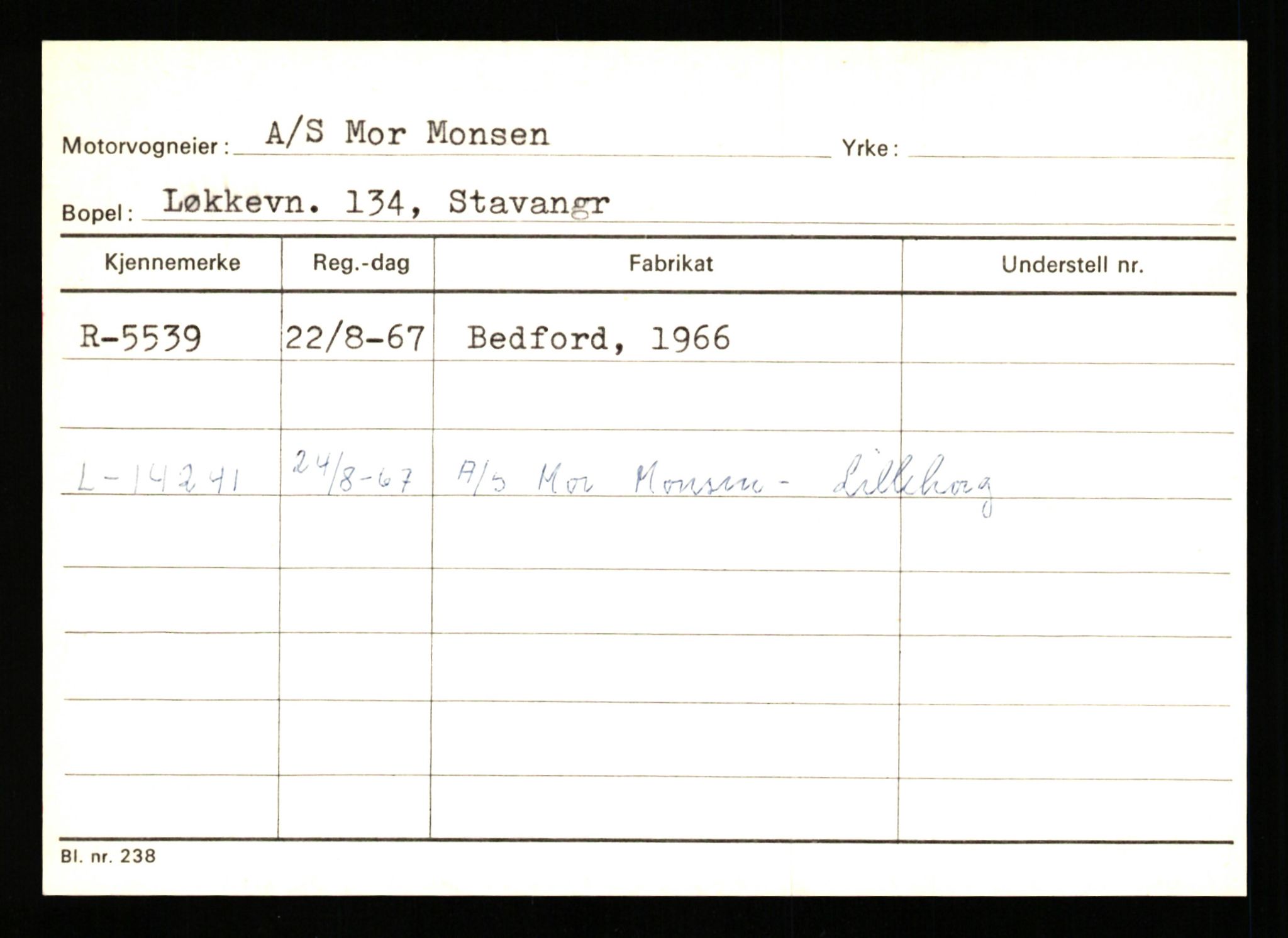 Stavanger trafikkstasjon, AV/SAST-A-101942/0/G/L0001: Registreringsnummer: 0 - 5782, 1930-1971, s. 3279