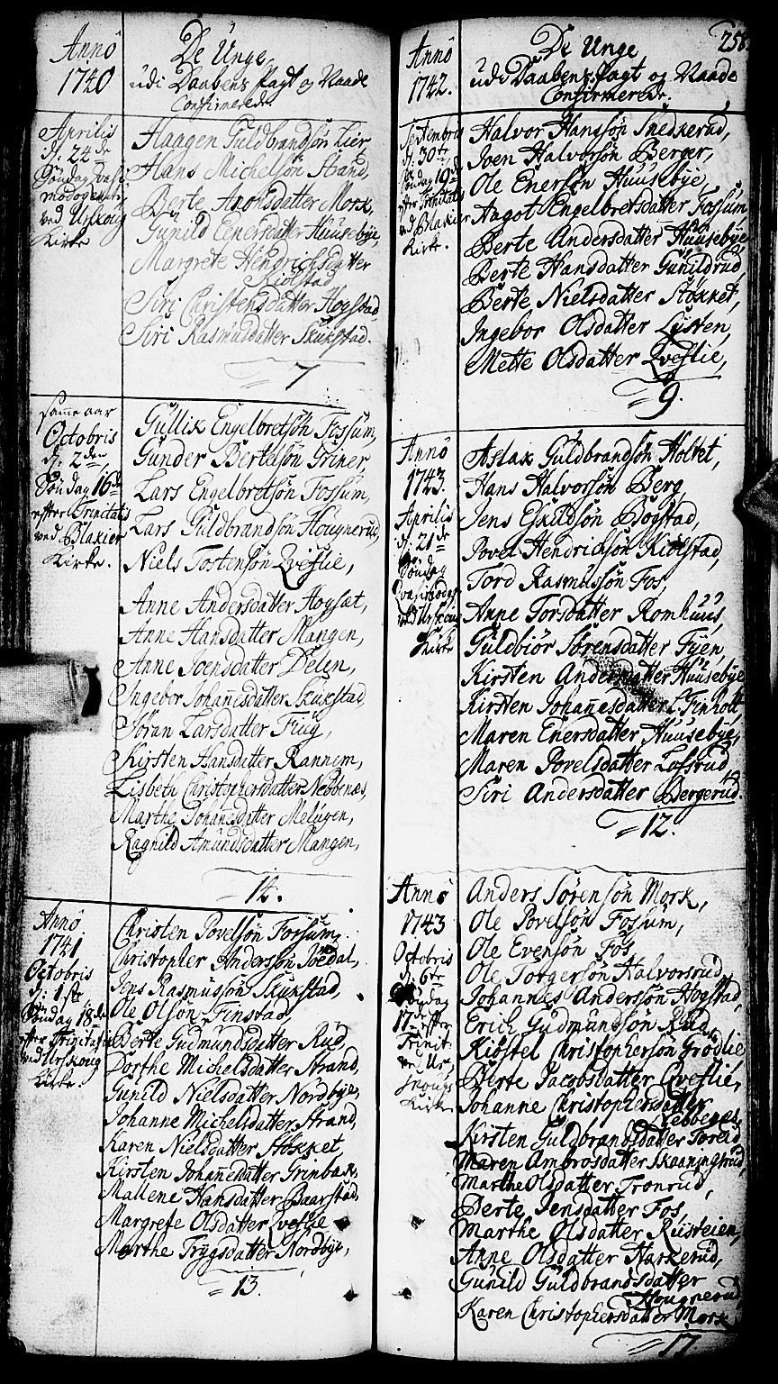Aurskog prestekontor Kirkebøker, SAO/A-10304a/F/Fa/L0002: Ministerialbok nr. I 2, 1735-1766, s. 258