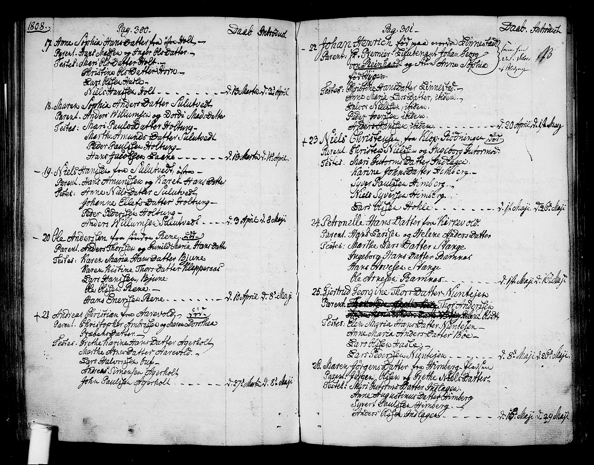 Ramnes kirkebøker, AV/SAKO-A-314/F/Fa/L0003: Ministerialbok nr. I 3, 1790-1813, s. 300-301