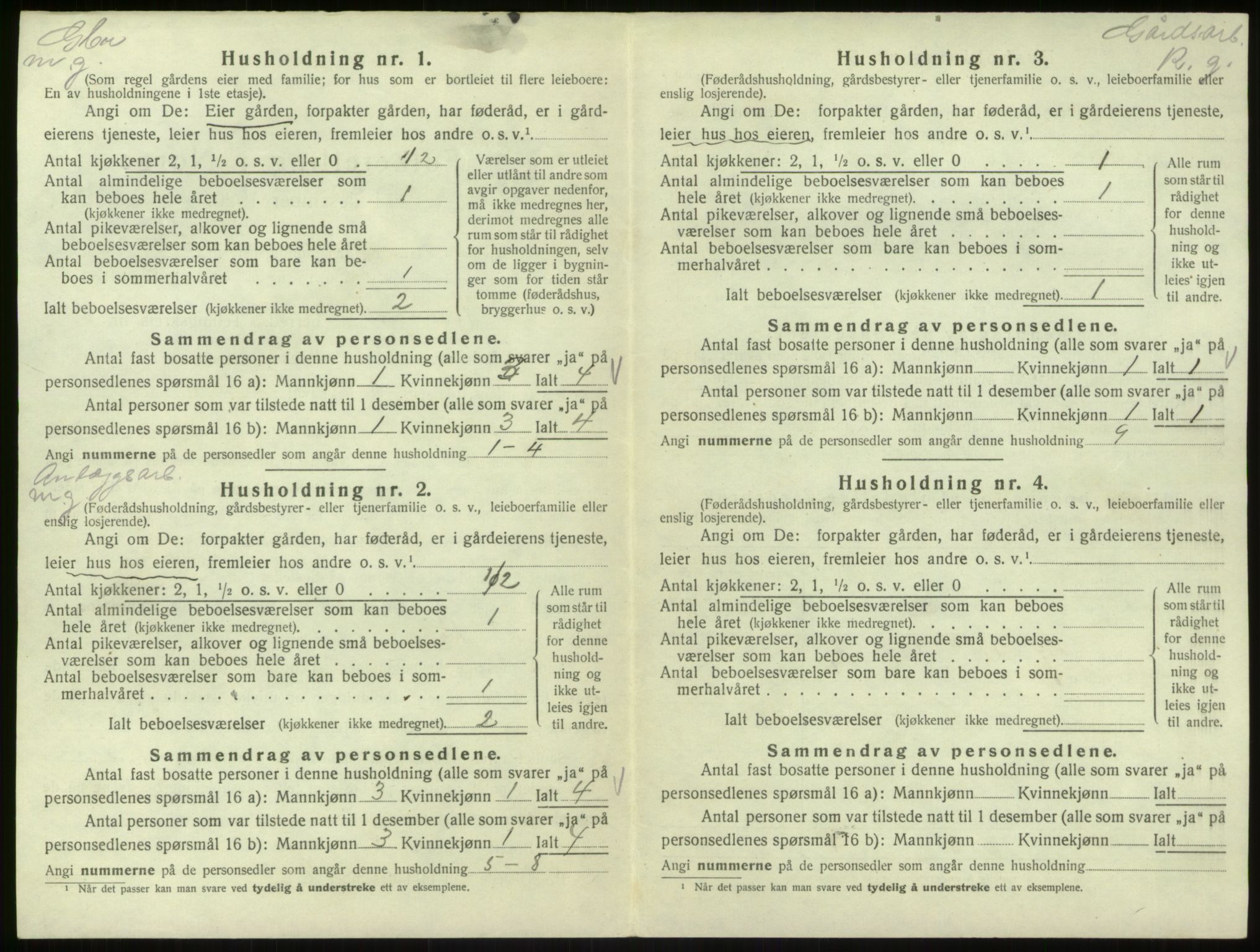 SAB, Folketelling 1920 for 1253 Hosanger herred, 1920, s. 469