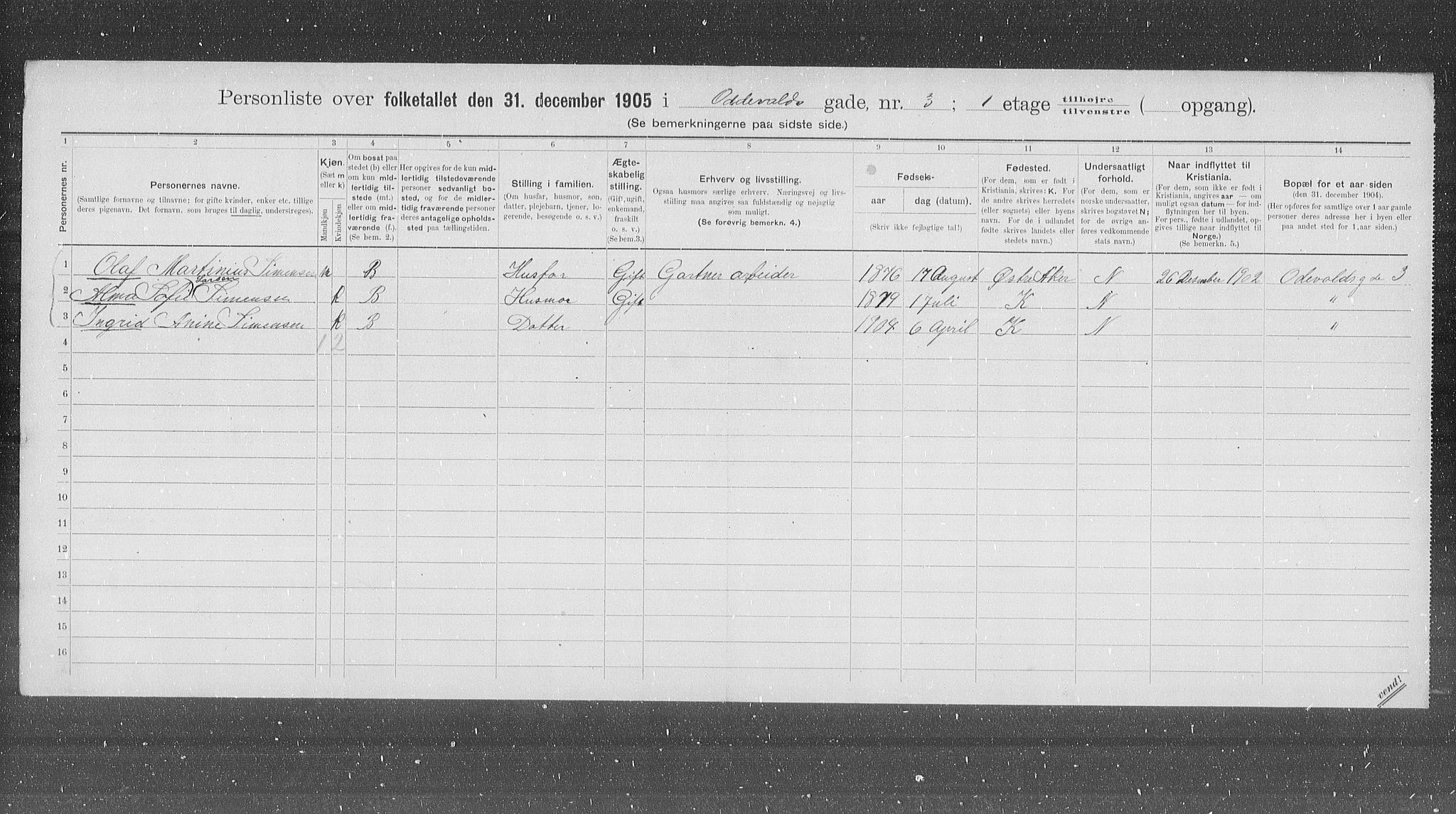 OBA, Kommunal folketelling 31.12.1905 for Kristiania kjøpstad, 1905, s. 39238