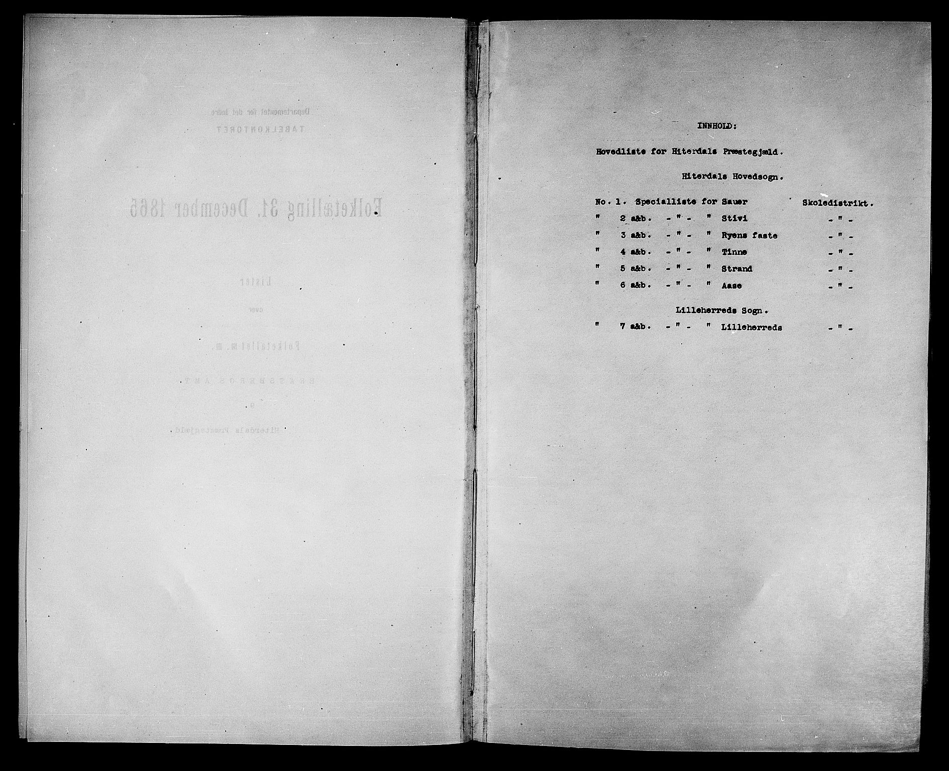 RA, Folketelling 1865 for 0823P Heddal prestegjeld, 1865, s. 4