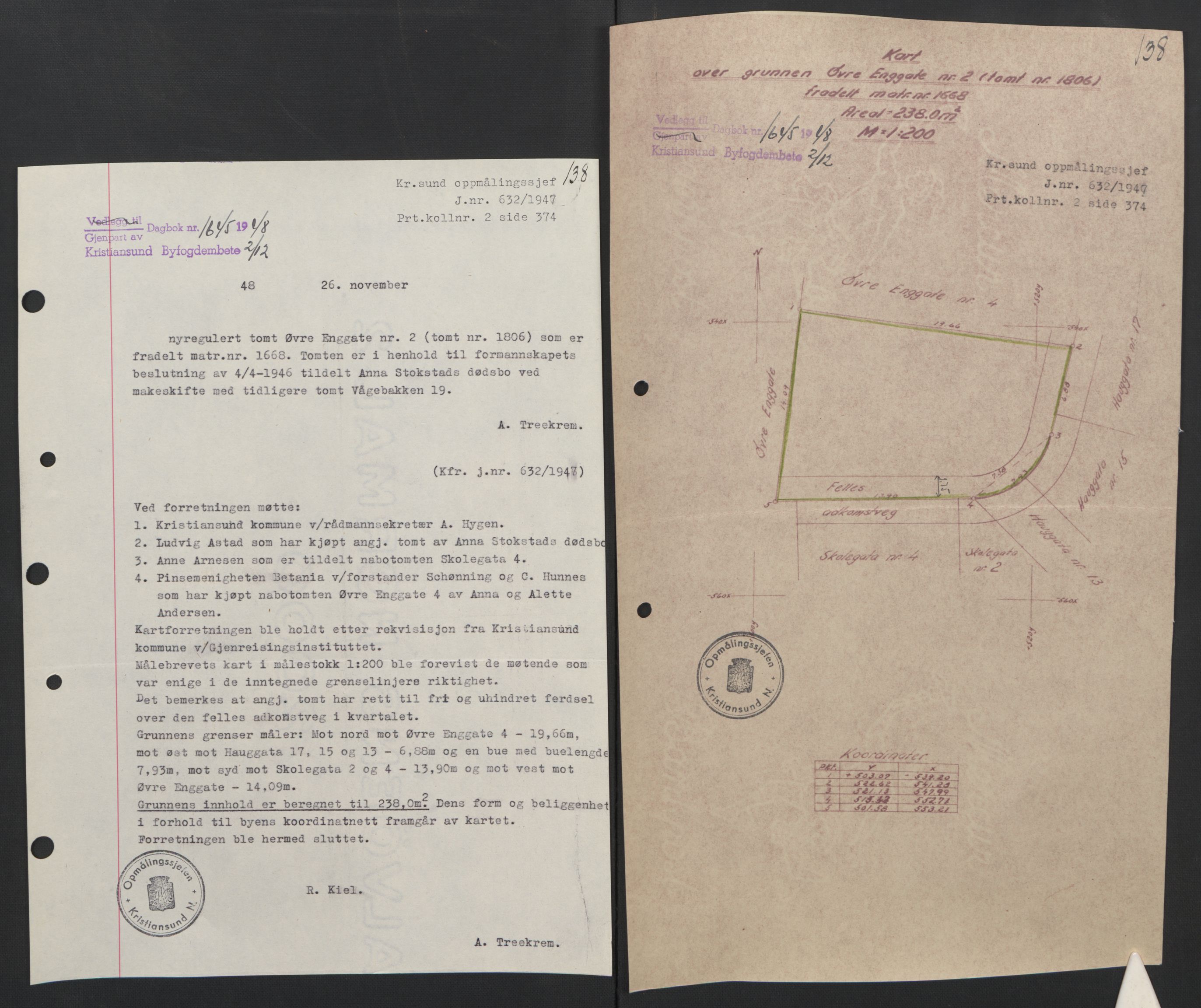 Kristiansund byfogd, AV/SAT-A-4587/A/27: Pantebok nr. 42, 1947-1950, Dagboknr: 1645/1948