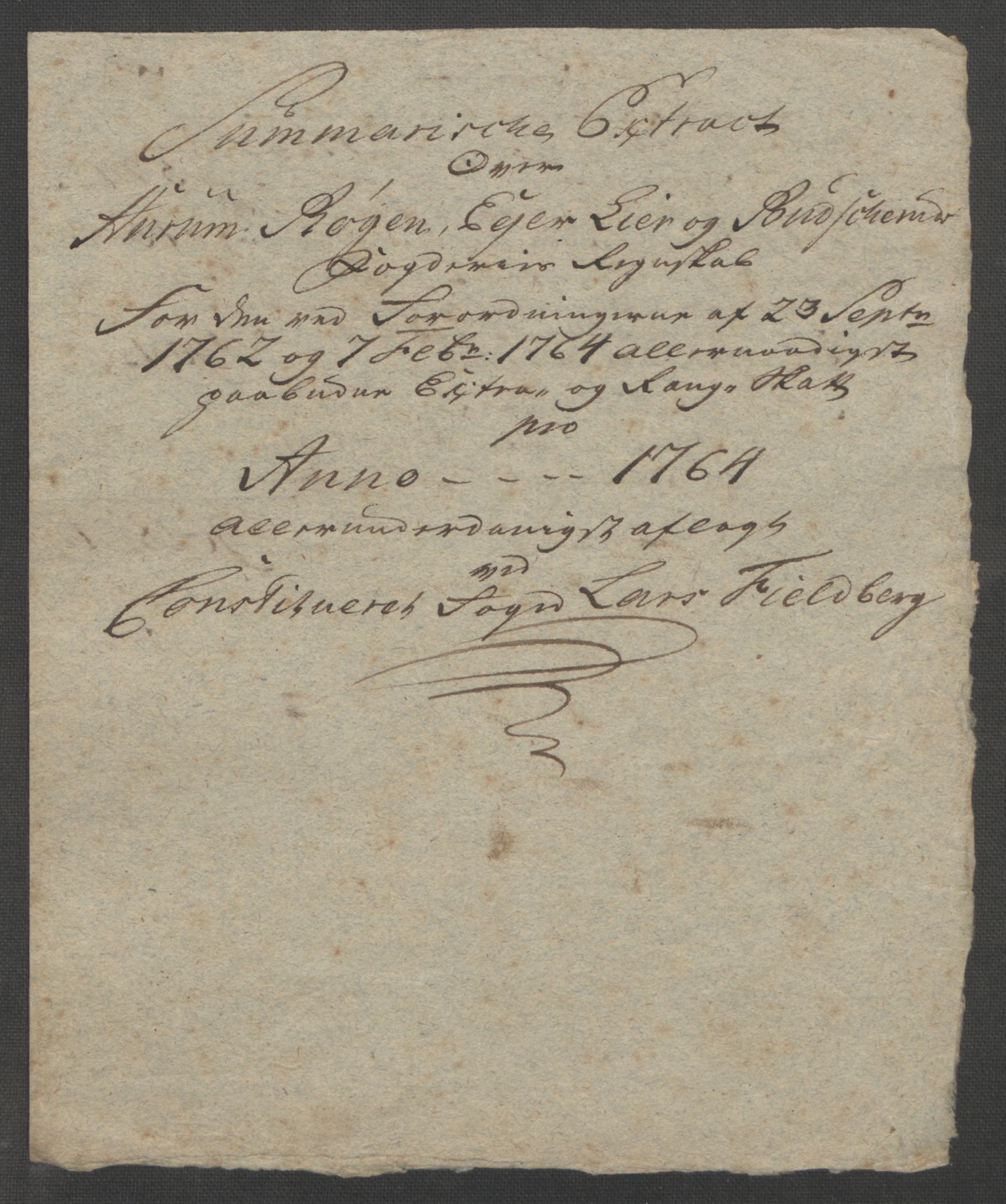 Rentekammeret inntil 1814, Reviderte regnskaper, Fogderegnskap, AV/RA-EA-4092/R31/L1833: Ekstraskatten Hurum, Røyken, Eiker, Lier og Buskerud, 1762-1764, s. 158