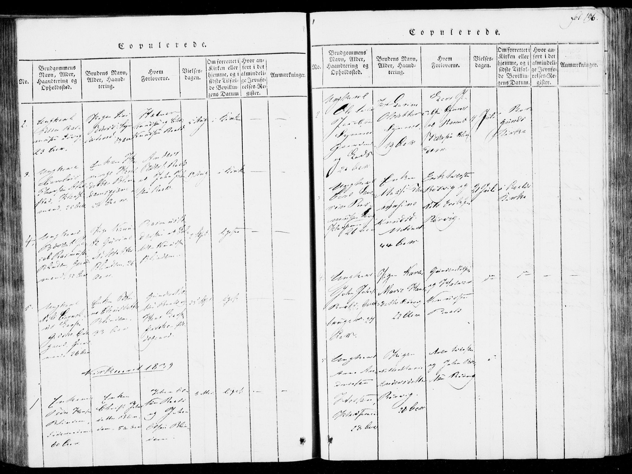 Ministerialprotokoller, klokkerbøker og fødselsregistre - Møre og Romsdal, SAT/A-1454/537/L0517: Ministerialbok nr. 537A01, 1818-1862, s. 196