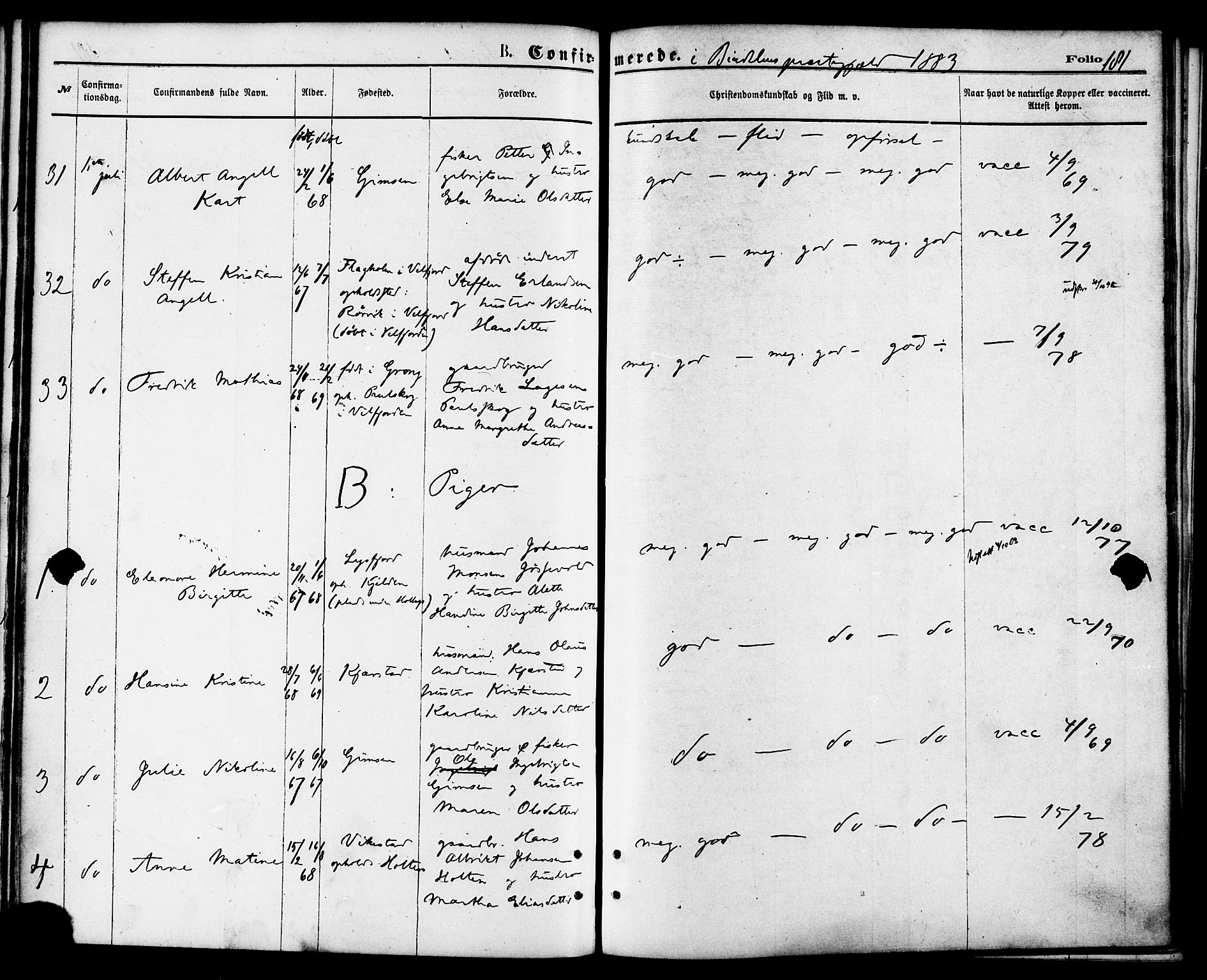 Ministerialprotokoller, klokkerbøker og fødselsregistre - Nordland, AV/SAT-A-1459/810/L0148: Ministerialbok nr. 810A09 /1, 1874-1884, s. 181