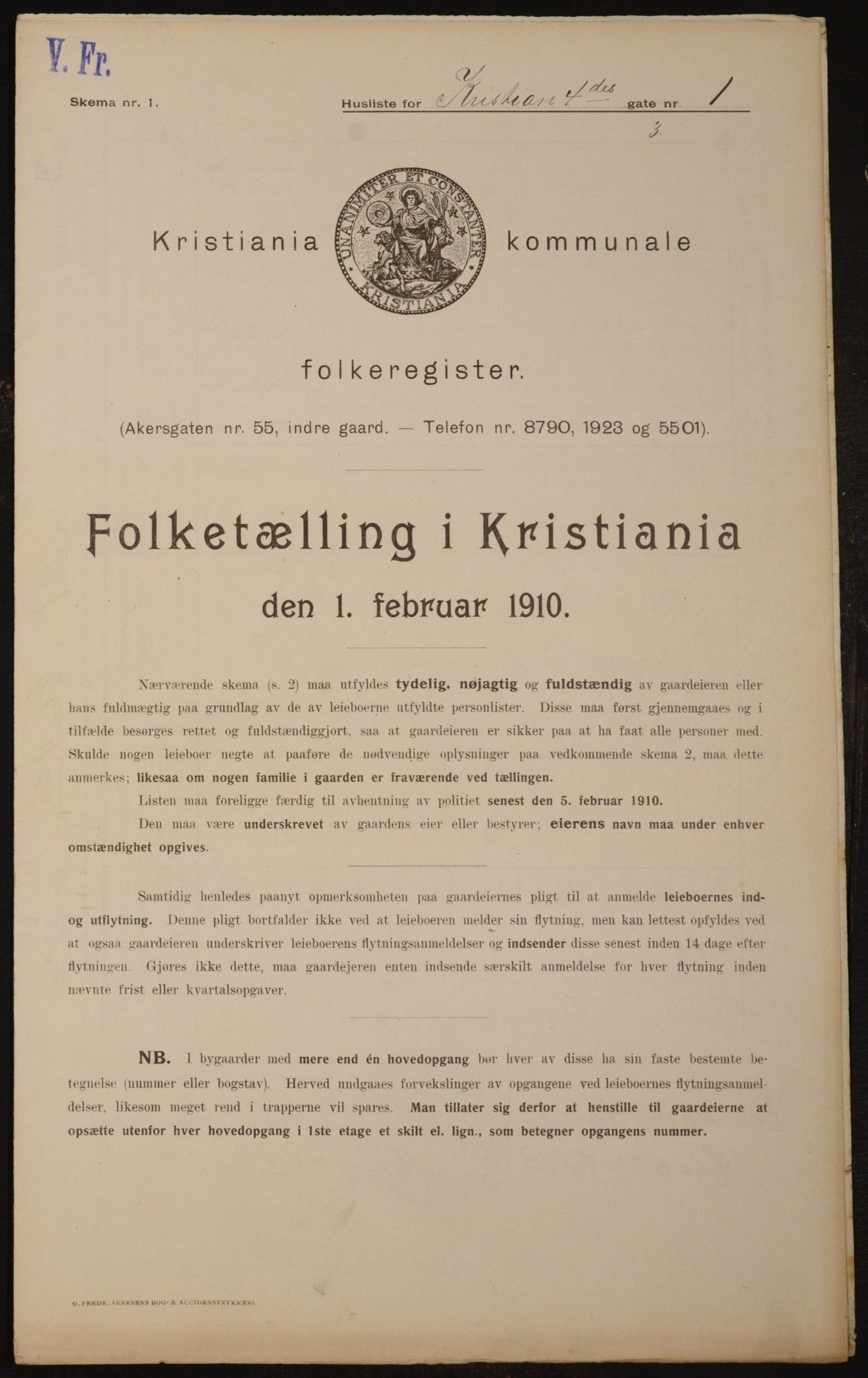 OBA, Kommunal folketelling 1.2.1910 for Kristiania, 1910, s. 52533
