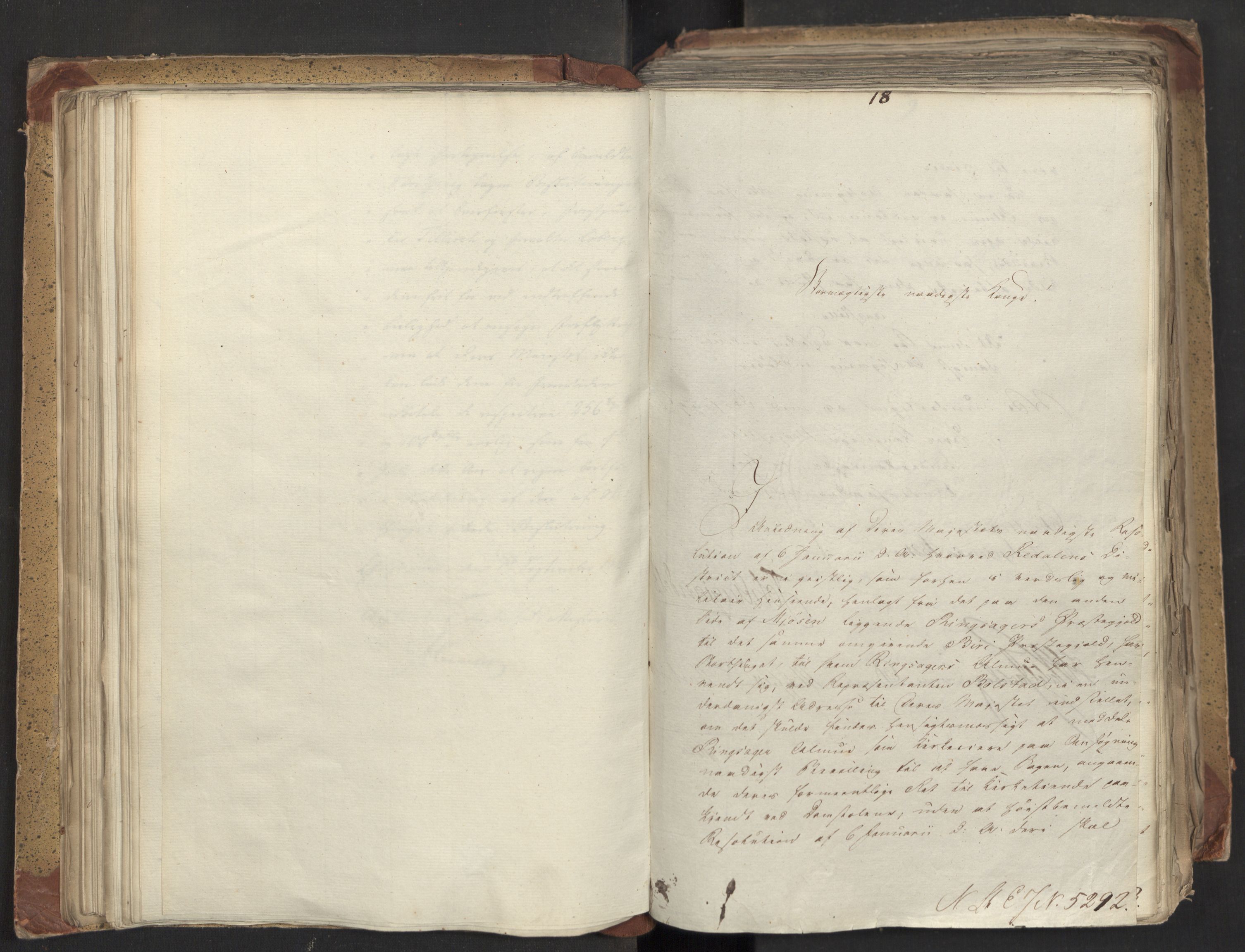 Statsrådsavdelingen i Stockholm, AV/RA-S-1003/D/Da/L0027: Regjeringsinnstillinger nr. 5275-5436, 1821, s. 135