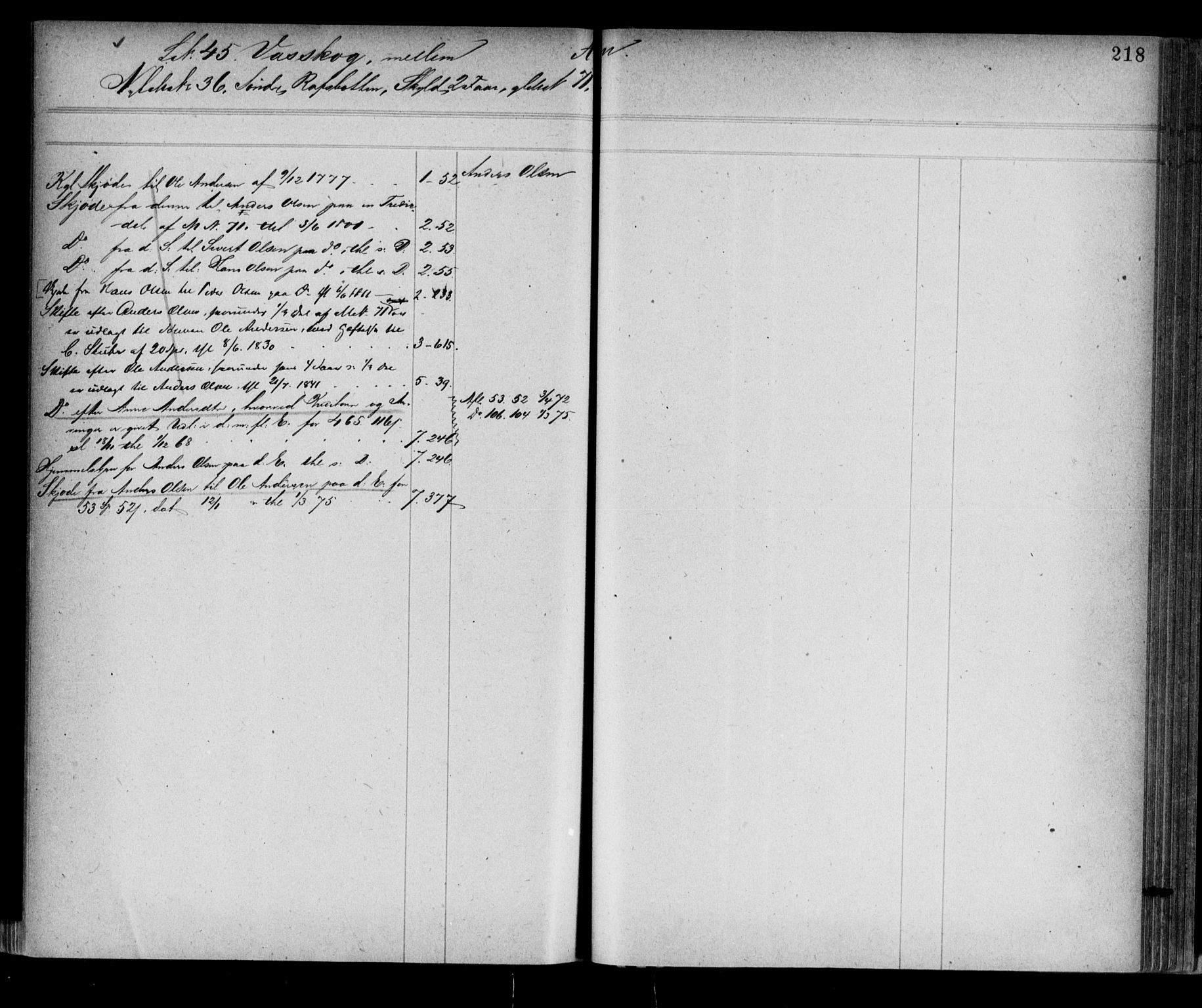 Alta fogderi/sorenskriveri, AV/SATØ-SATØ-5/1/K/Kb/Kba/L0008pantereg: Panteregister nr. 8, 1776, s. 218