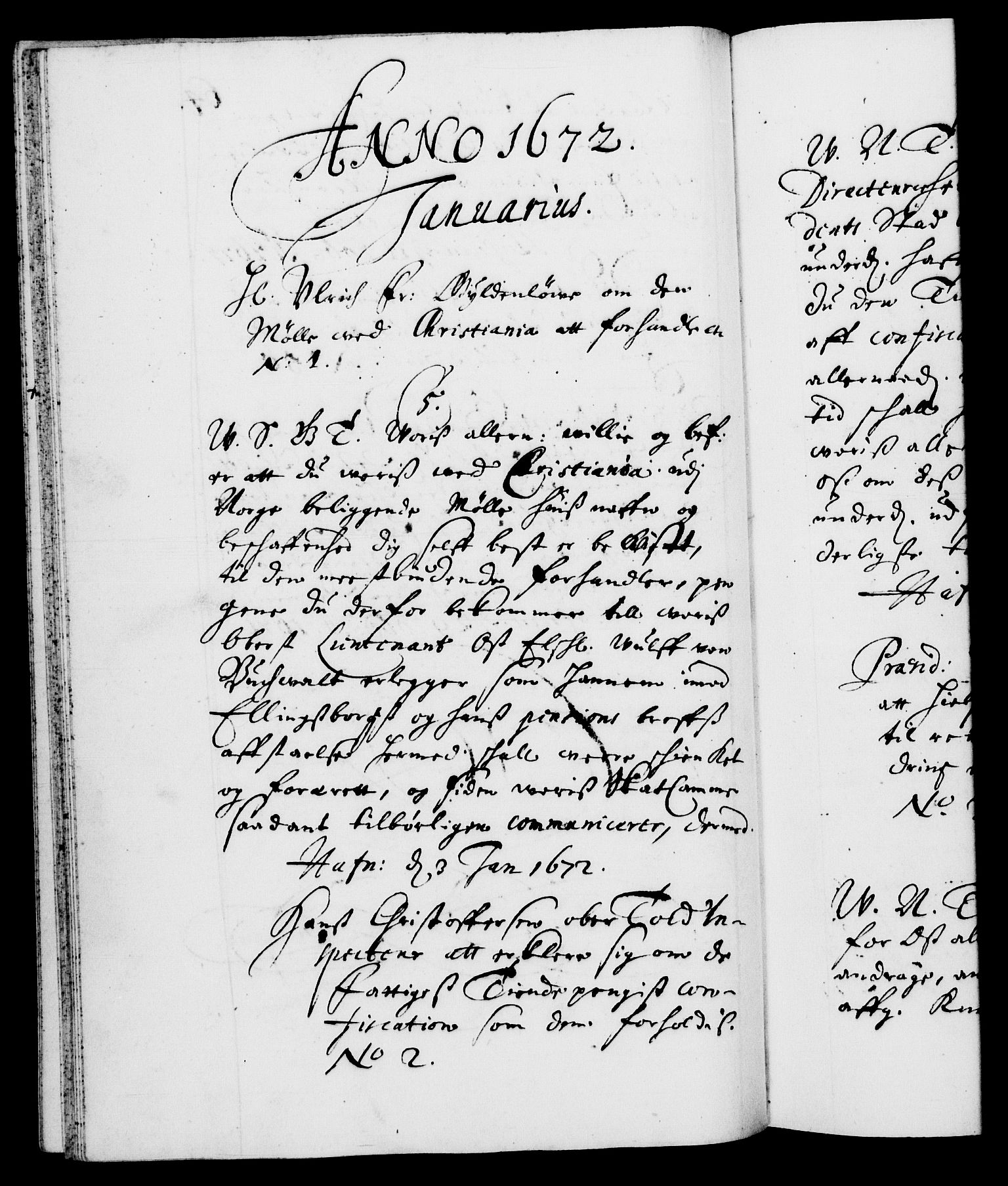 Danske Kanselli 1572-1799, AV/RA-EA-3023/F/Fc/Fca/Fcab/L0012: Norske tegnelser (mikrofilm), 1670-1683, s. 64b