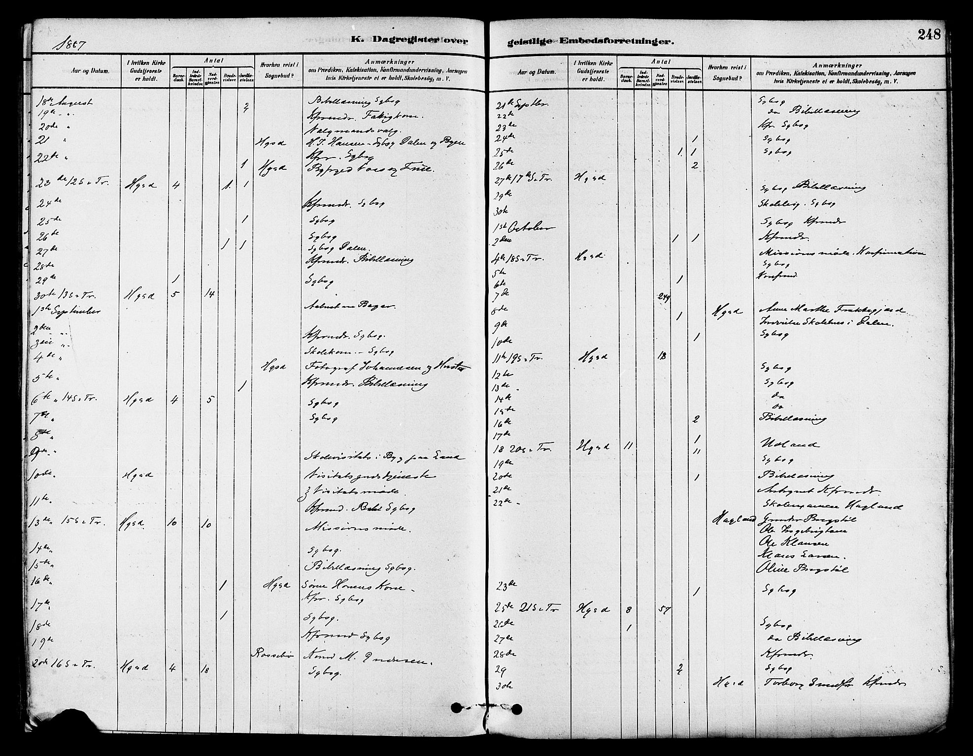 Haugesund sokneprestkontor, AV/SAST-A -101863/H/Ha/Haa/L0001: Ministerialbok nr. A 1, 1878-1885, s. 248