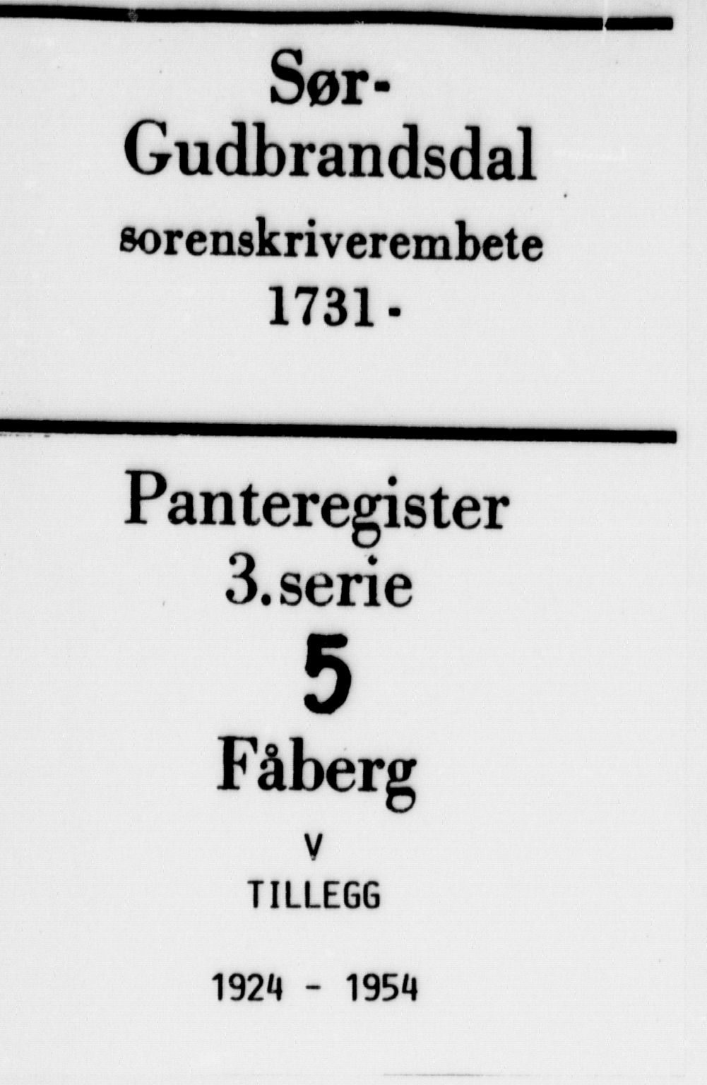 Sør-Gudbrandsdal tingrett, SAH/TING-004/H/Ha/Hae/L0005: Panteregister nr. 3.5, 1924-1954