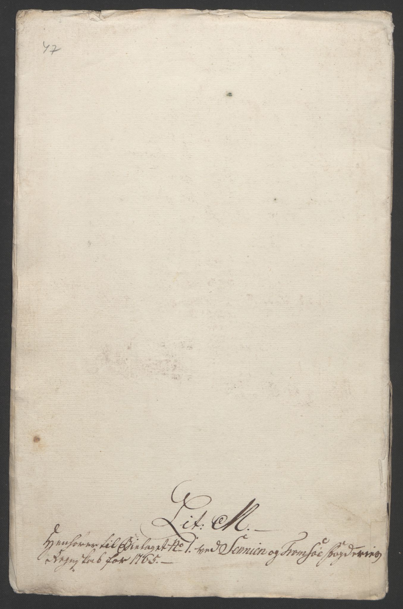 Rentekammeret inntil 1814, Realistisk ordnet avdeling, RA/EA-4070/Ol/L0022b: [Gg 10]: Ekstraskatten, 23.09.1762. Senja og Troms, 1765-1768, s. 110