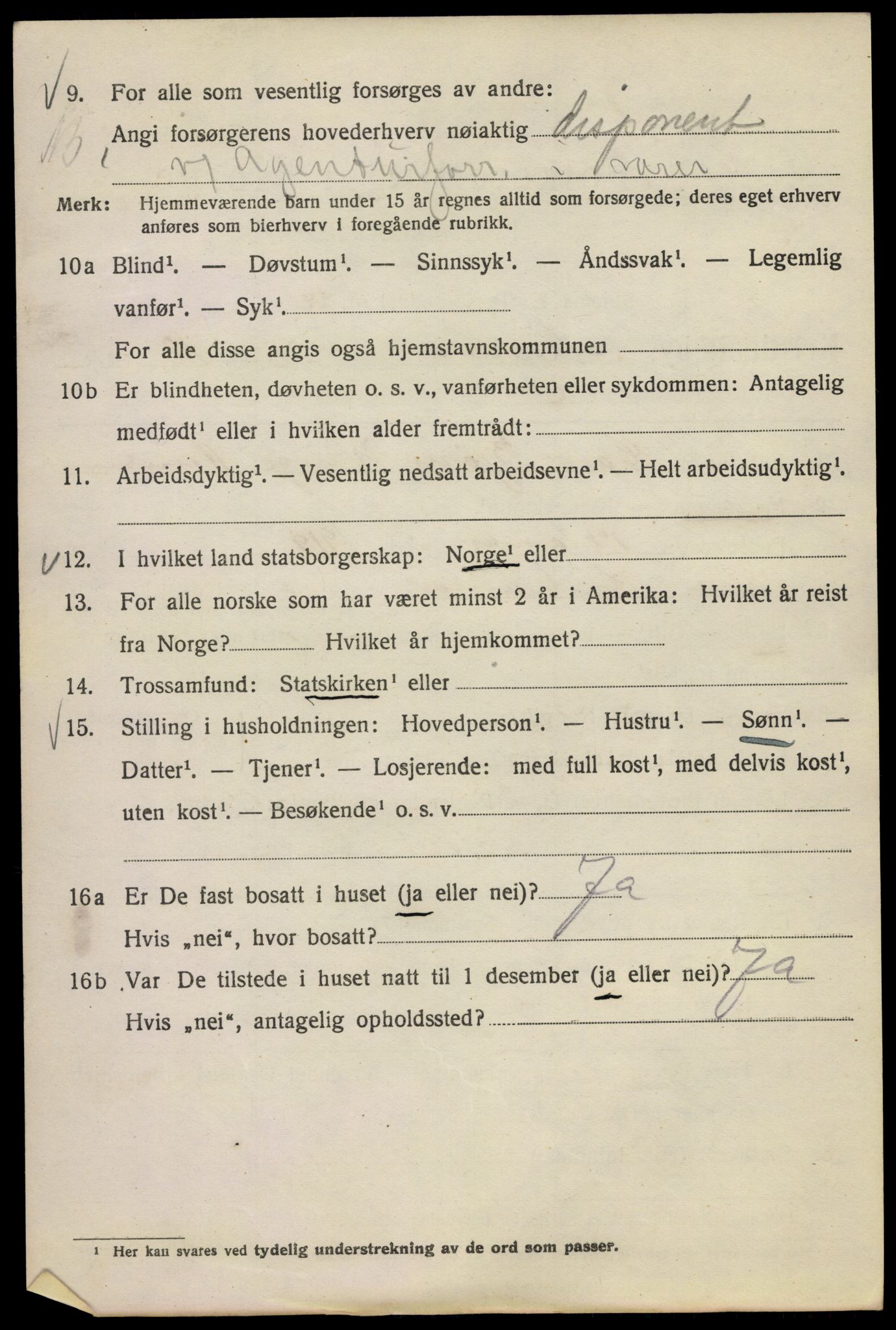 SAO, Folketelling 1920 for 0301 Kristiania kjøpstad, 1920, s. 384922