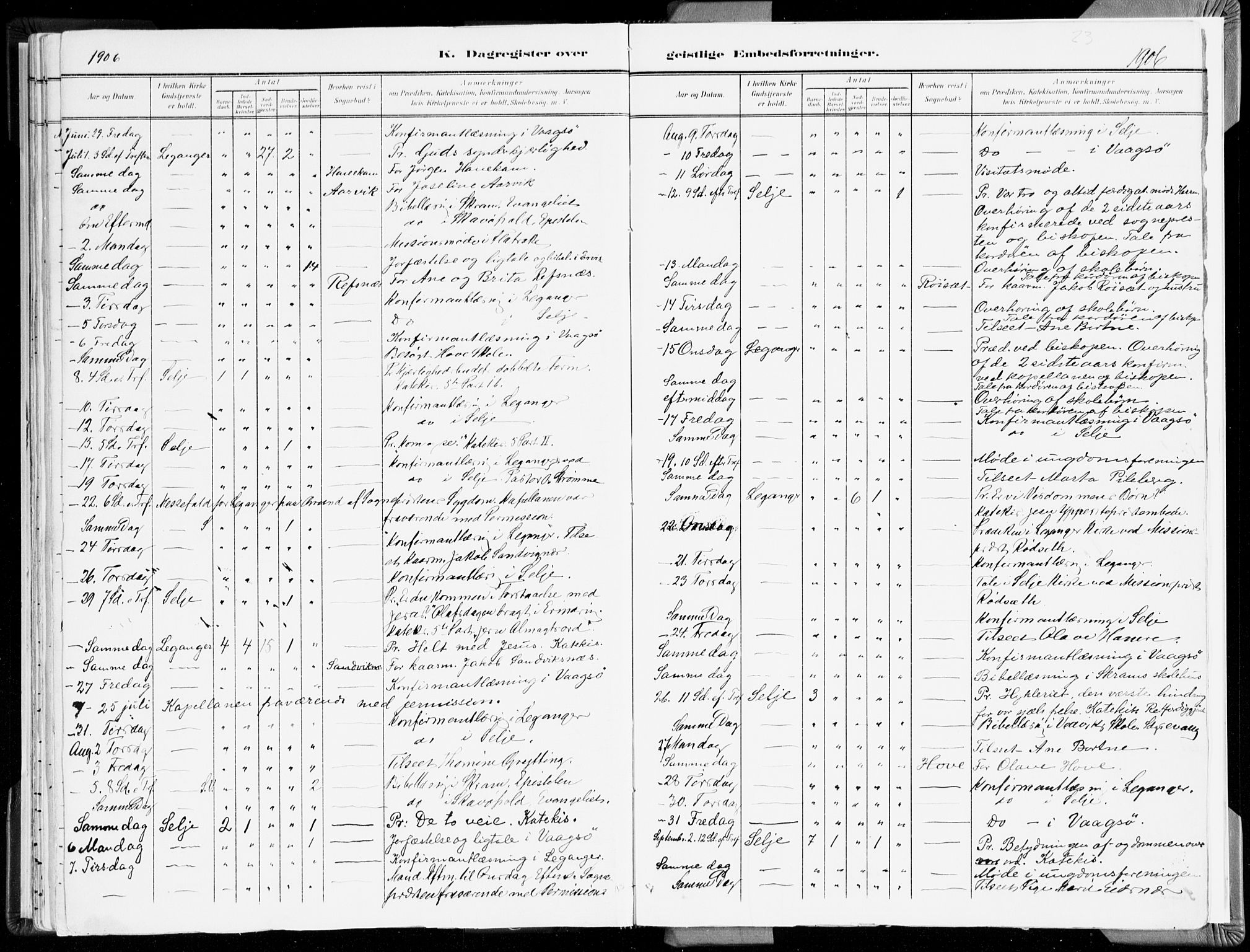 Selje sokneprestembete, AV/SAB-A-99938/H/Ha/Haa/Haab: Ministerialbok nr. B 2, 1891-1907