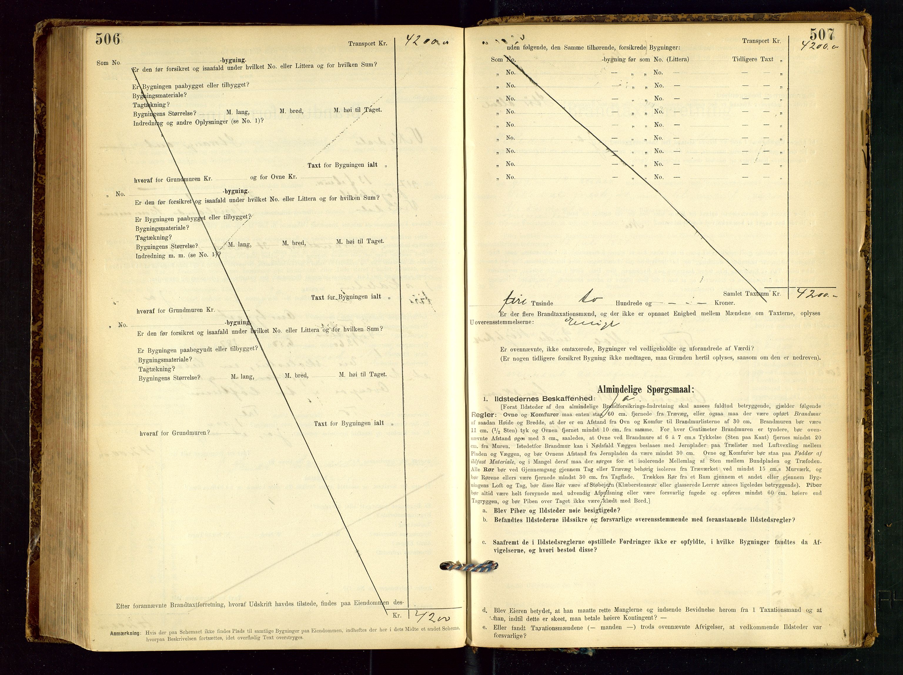 Vikedal lensmannskontor, SAST/A-100179/Gob/L0004: Branntakstprotokoll, 1894-1952, s. 506-507