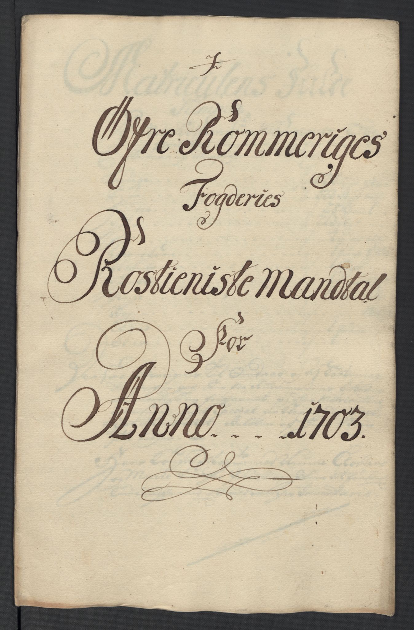 Rentekammeret inntil 1814, Reviderte regnskaper, Fogderegnskap, RA/EA-4092/R12/L0716: Fogderegnskap Øvre Romerike, 1703, s. 228