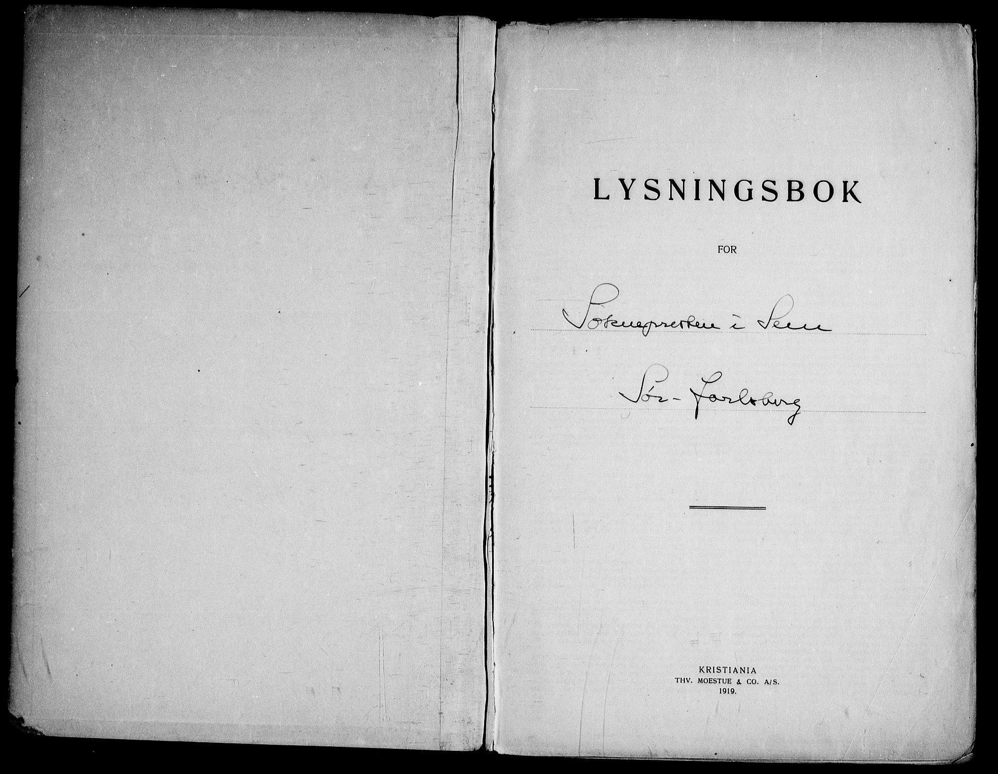 Sem kirkebøker, AV/SAKO-A-5/H/Ha/L0004: Lysningsprotokoll nr. 4, 1940-1962