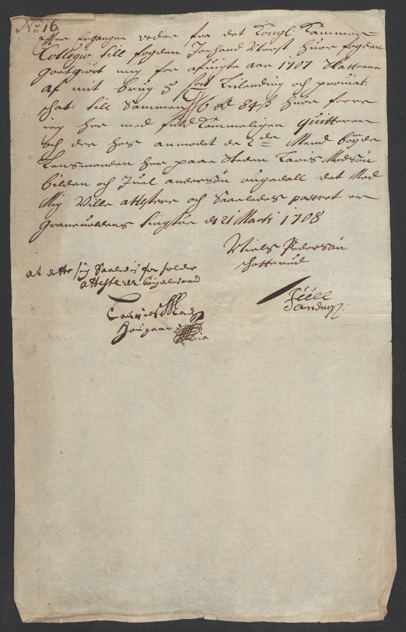 Rentekammeret inntil 1814, Reviderte regnskaper, Fogderegnskap, RA/EA-4092/R18/L1305: Fogderegnskap Hadeland, Toten og Valdres, 1707-1708, s. 407