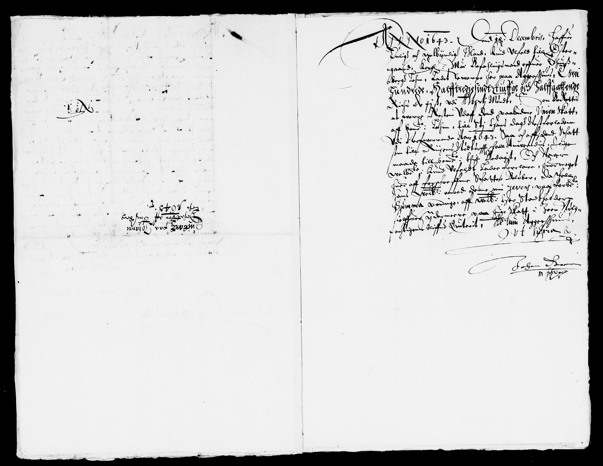 Rentekammeret inntil 1814, Reviderte regnskaper, Lensregnskaper, RA/EA-5023/R/Rb/Rbo/L0024: Tønsberg len, 1642-1644