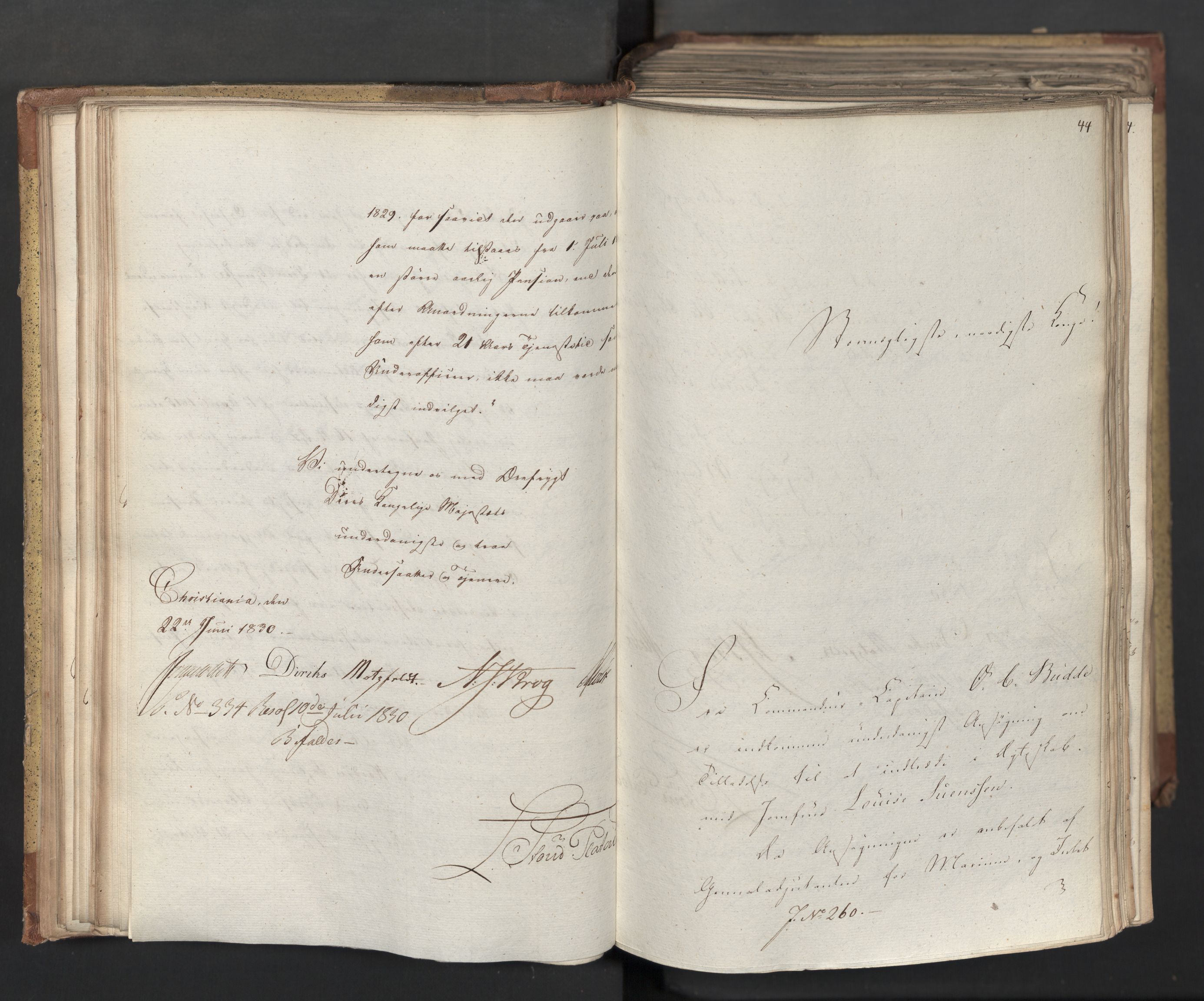 Statsrådsavdelingen i Stockholm, AV/RA-S-1003/D/Da/L0066: Regjeringsinnstillinger nr. 240-449, 1830, s. 93