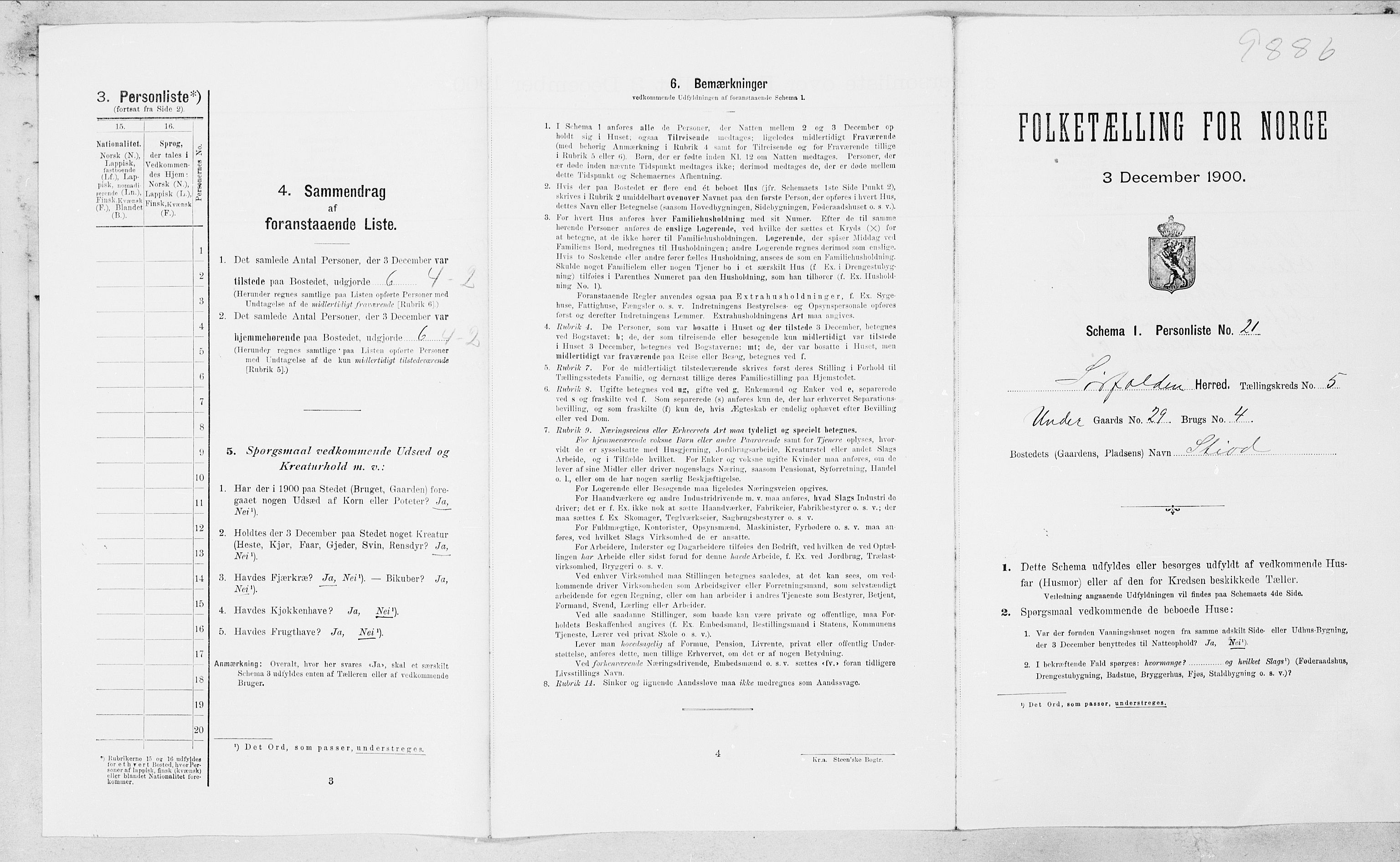 SAT, Folketelling 1900 for 1845 Sørfold herred, 1900, s. 293