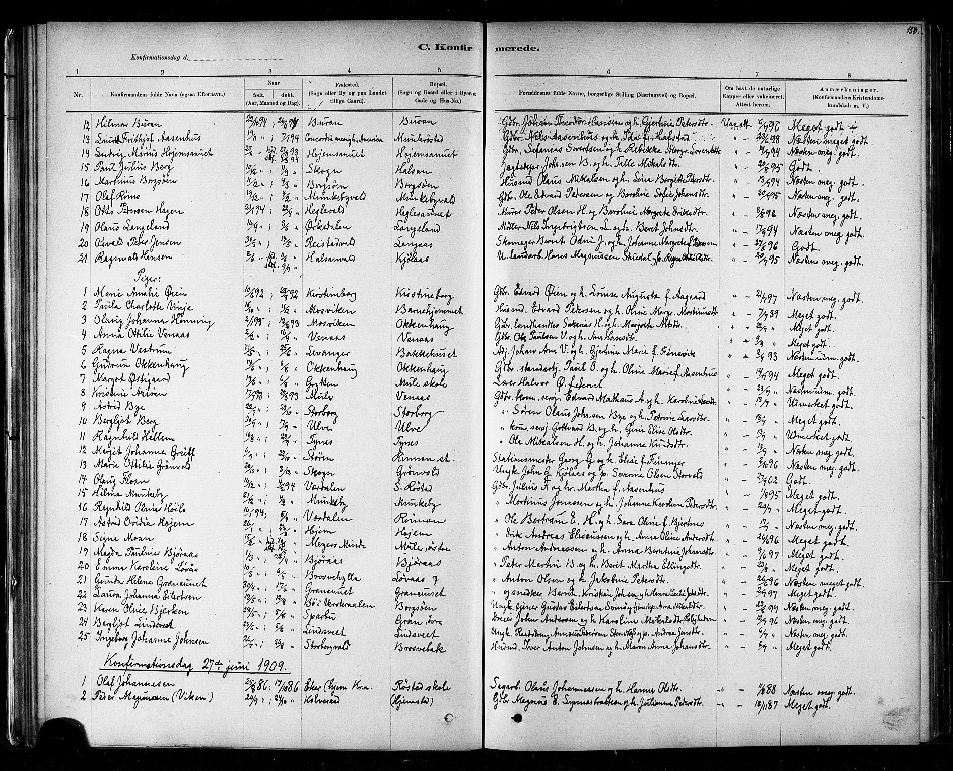 Ministerialprotokoller, klokkerbøker og fødselsregistre - Nord-Trøndelag, AV/SAT-A-1458/721/L0208: Klokkerbok nr. 721C01, 1880-1917, s. 150