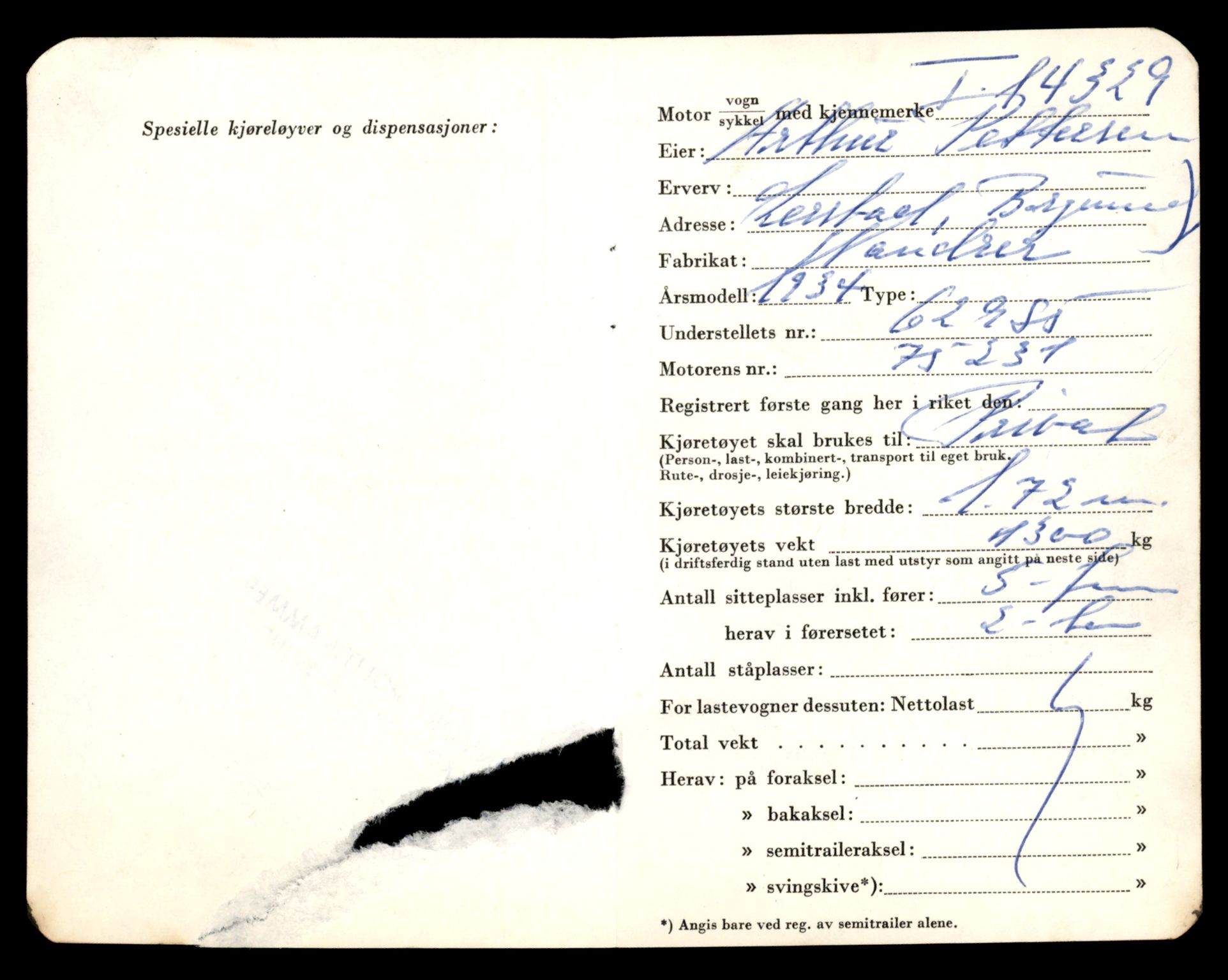 Møre og Romsdal vegkontor - Ålesund trafikkstasjon, AV/SAT-A-4099/F/Fe/L0045: Registreringskort for kjøretøy T 14320 - T 14444, 1927-1998, s. 271