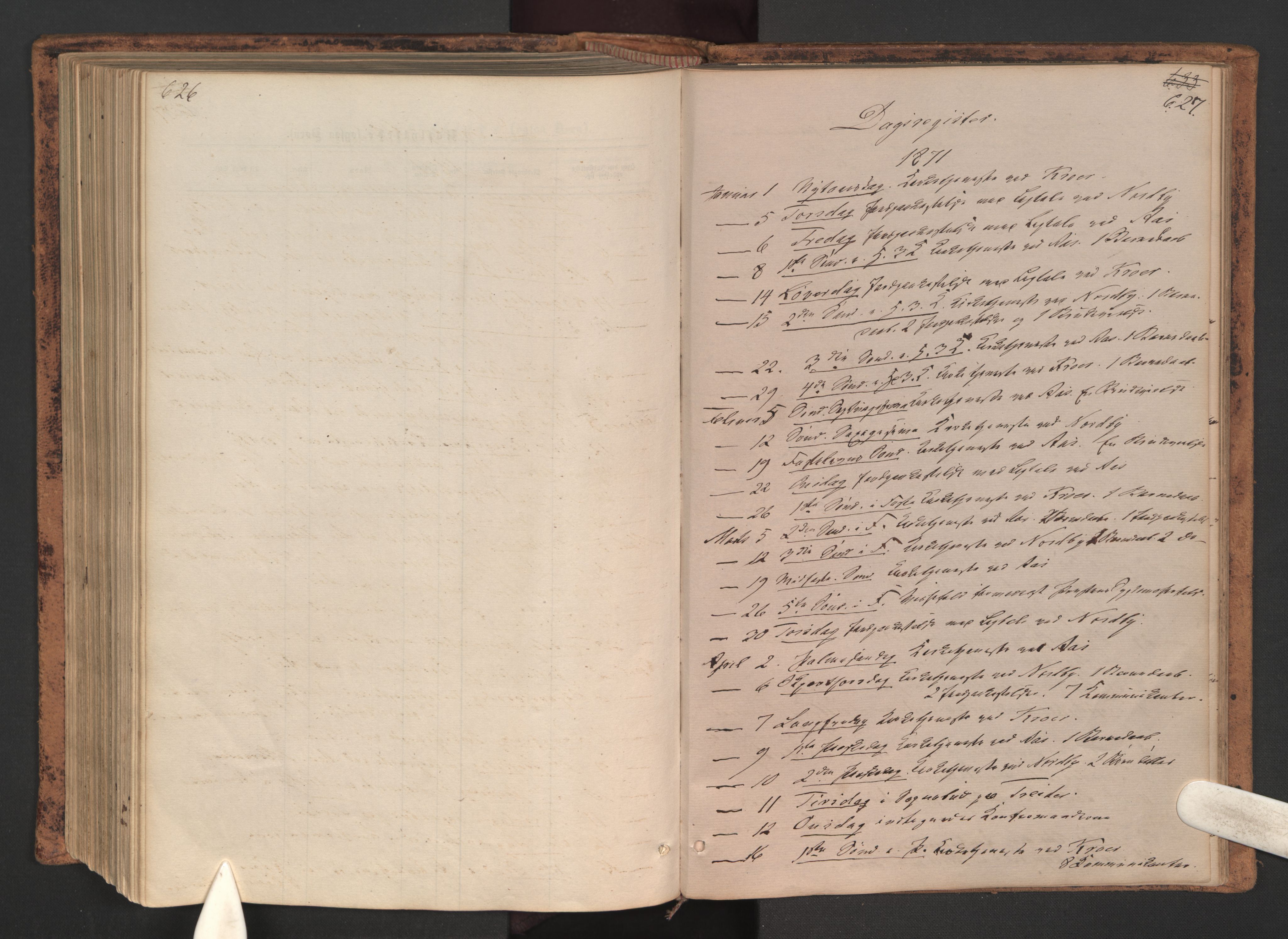 Ås prestekontor Kirkebøker, AV/SAO-A-10894/F/Fa/L0008: Ministerialbok nr. I 8, 1871-1880, s. 626-627