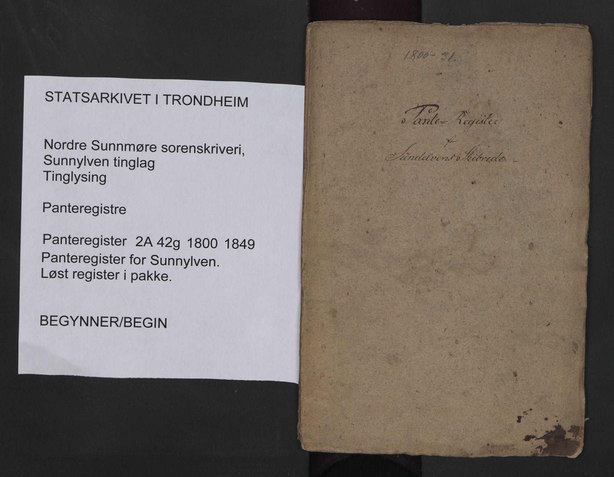 Nordre Sunnmøre sorenskriveri, SAT/A-0006/1/2/2A/L0042: Panteregister nr. 42g, 1800-1849