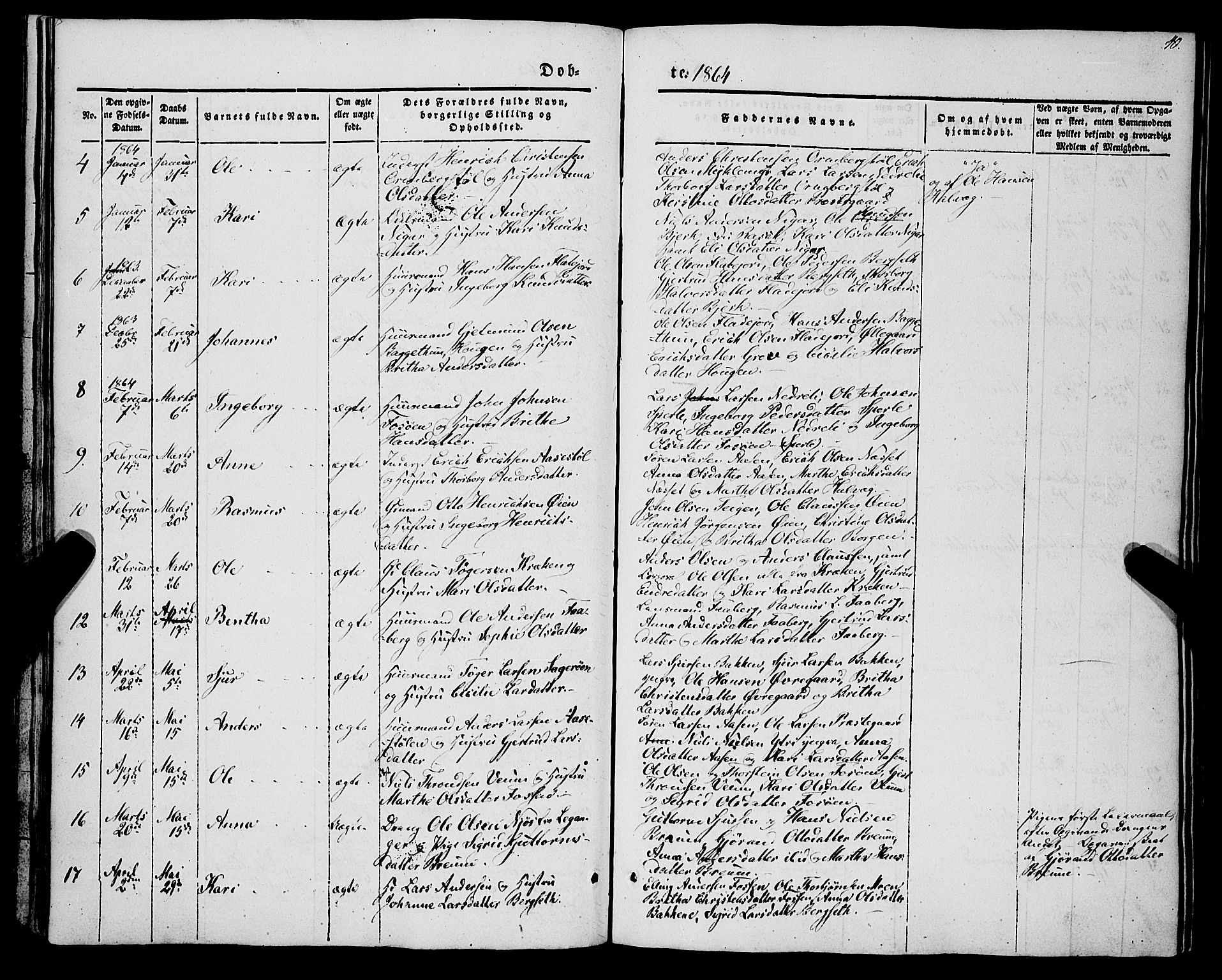 Jostedal sokneprestembete, AV/SAB-A-80601/H/Haa/Haaa/L0005: Ministerialbok nr. A 5, 1849-1877, s. 40