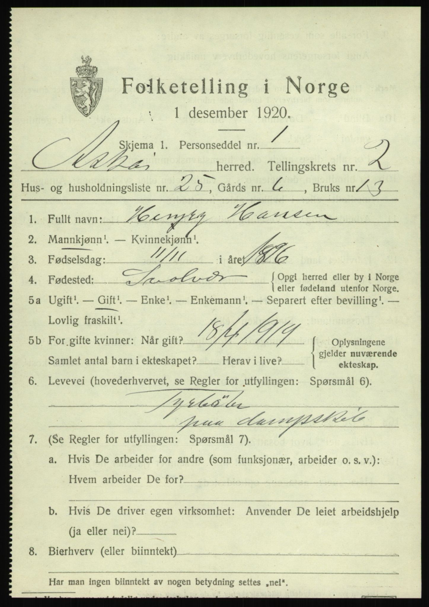 SAB, Folketelling 1920 for 1247 Askøy herred, 1920, s. 4844