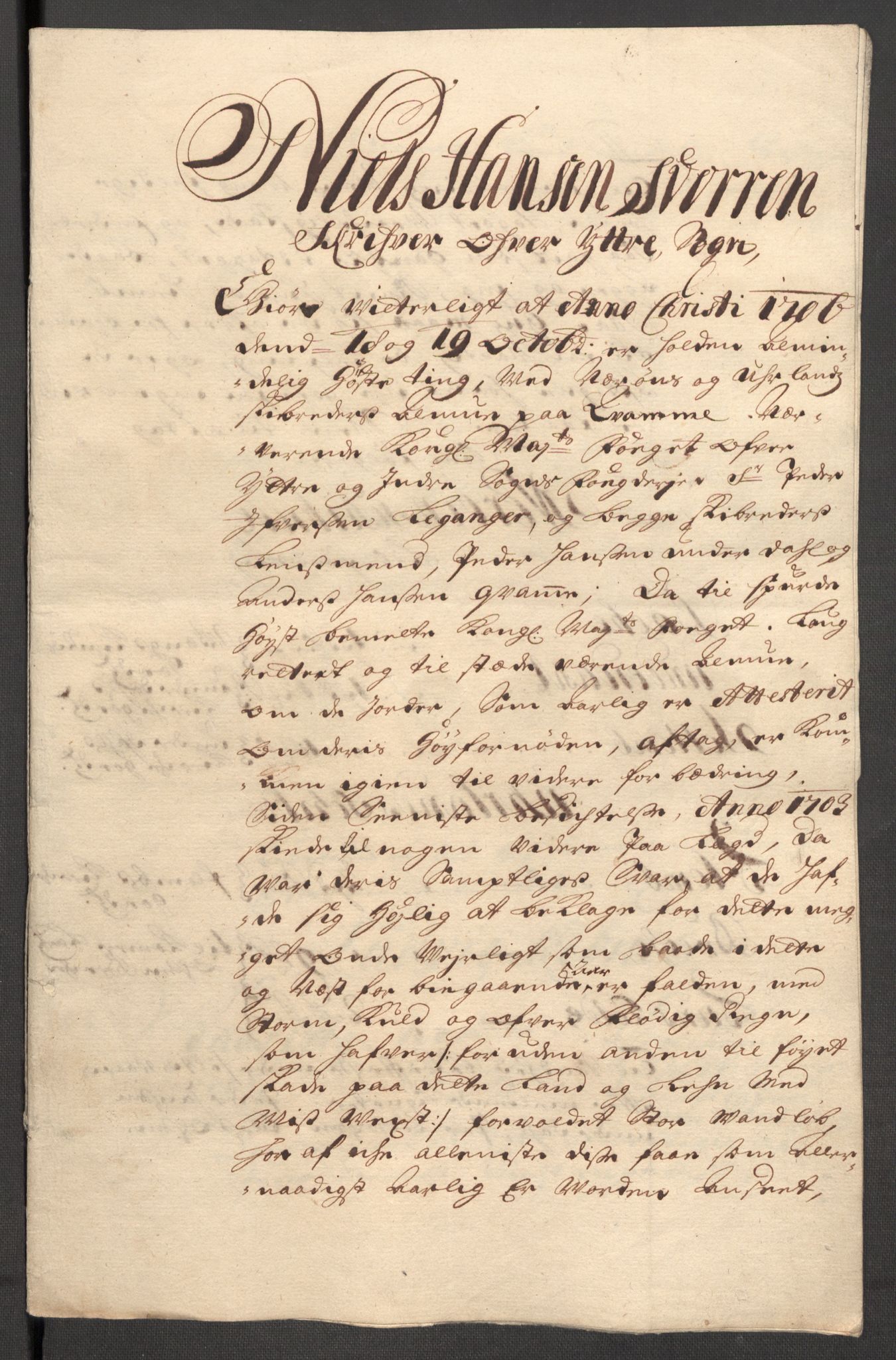 Rentekammeret inntil 1814, Reviderte regnskaper, Fogderegnskap, RA/EA-4092/R52/L3314: Fogderegnskap Sogn, 1705-1707, s. 360