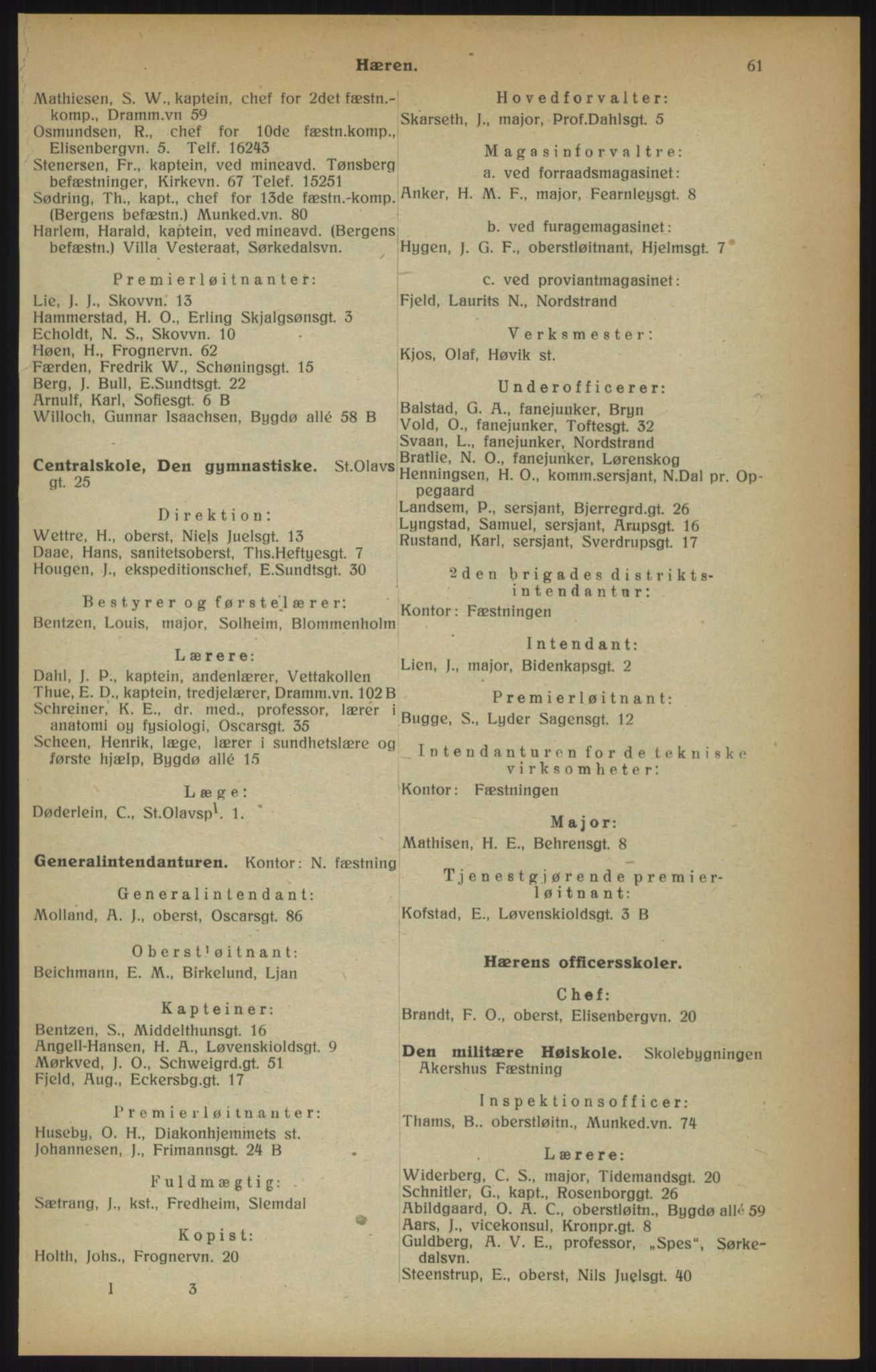 Kristiania/Oslo adressebok, PUBL/-, 1915, s. 61