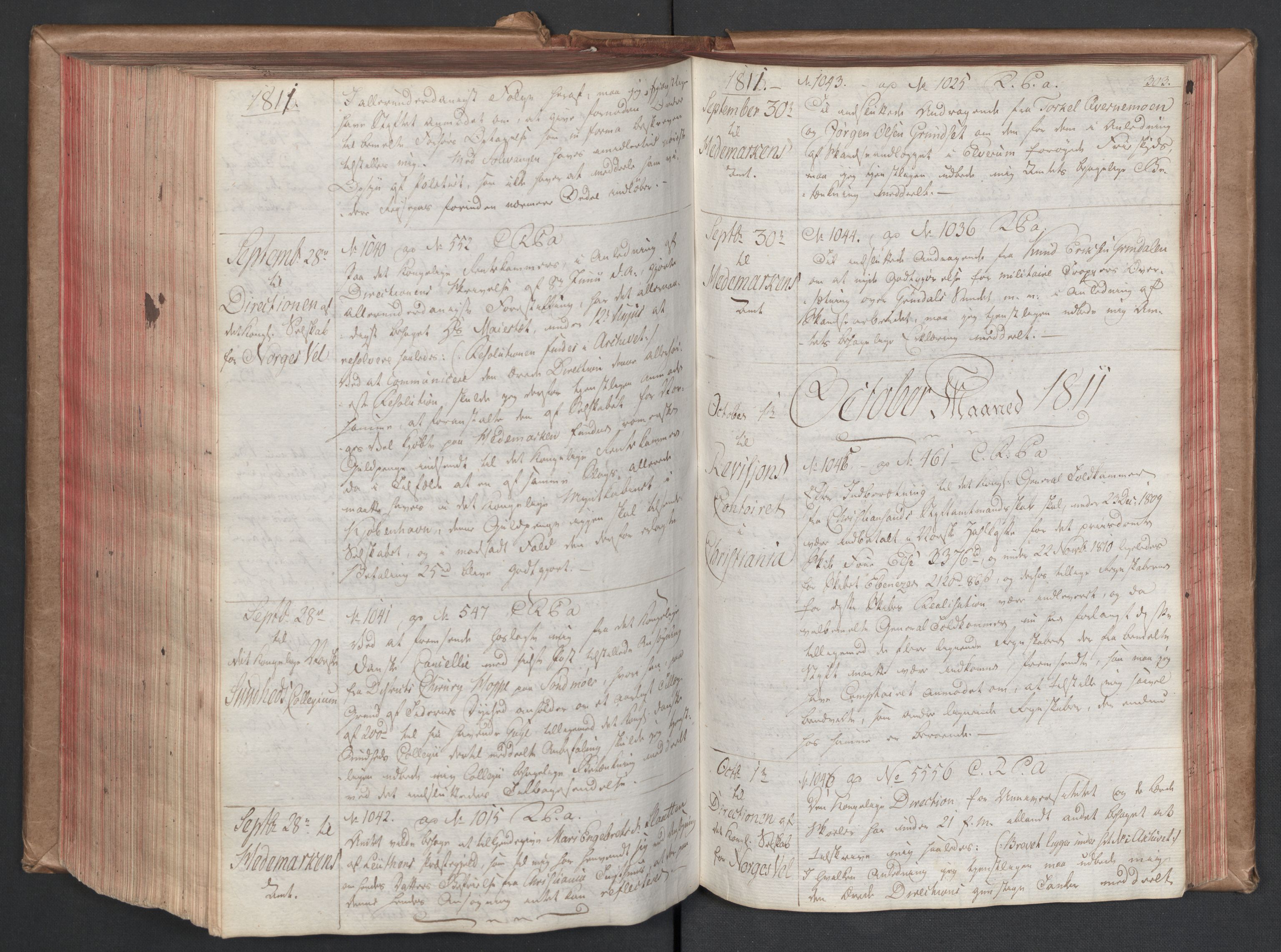 Stattholderembetet 1810-1814, 1. kontor (Kontor A), AV/RA-EA-2872/Bc/L0001: Korrespondanseprotokoll, 1810-1812, s. 302b-303a