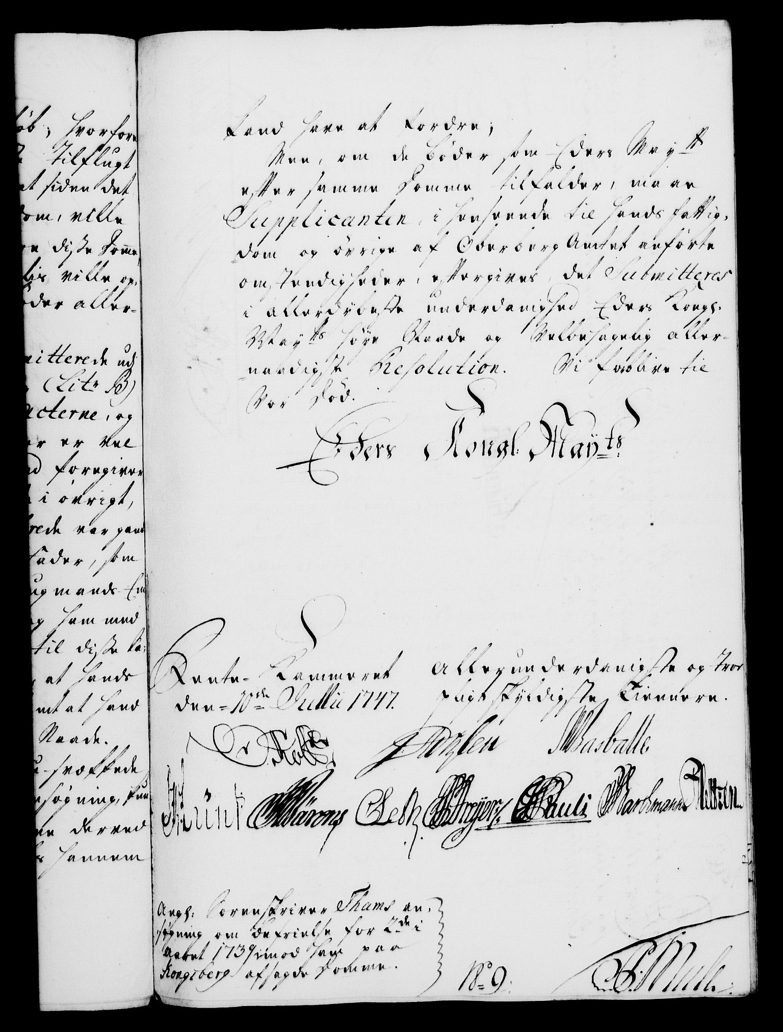 Rentekammeret, Kammerkanselliet, RA/EA-3111/G/Gf/Gfa/L0029: Norsk relasjons- og resolusjonsprotokoll (merket RK 52.29), 1746-1747, s. 430