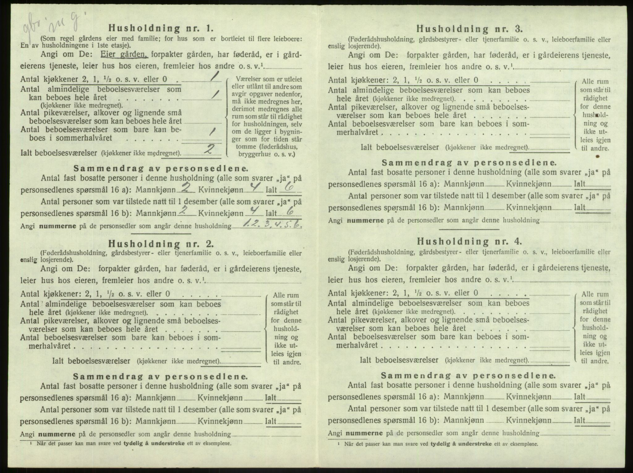 SAB, Folketelling 1920 for 1427 Jostedal herred, 1920, s. 68