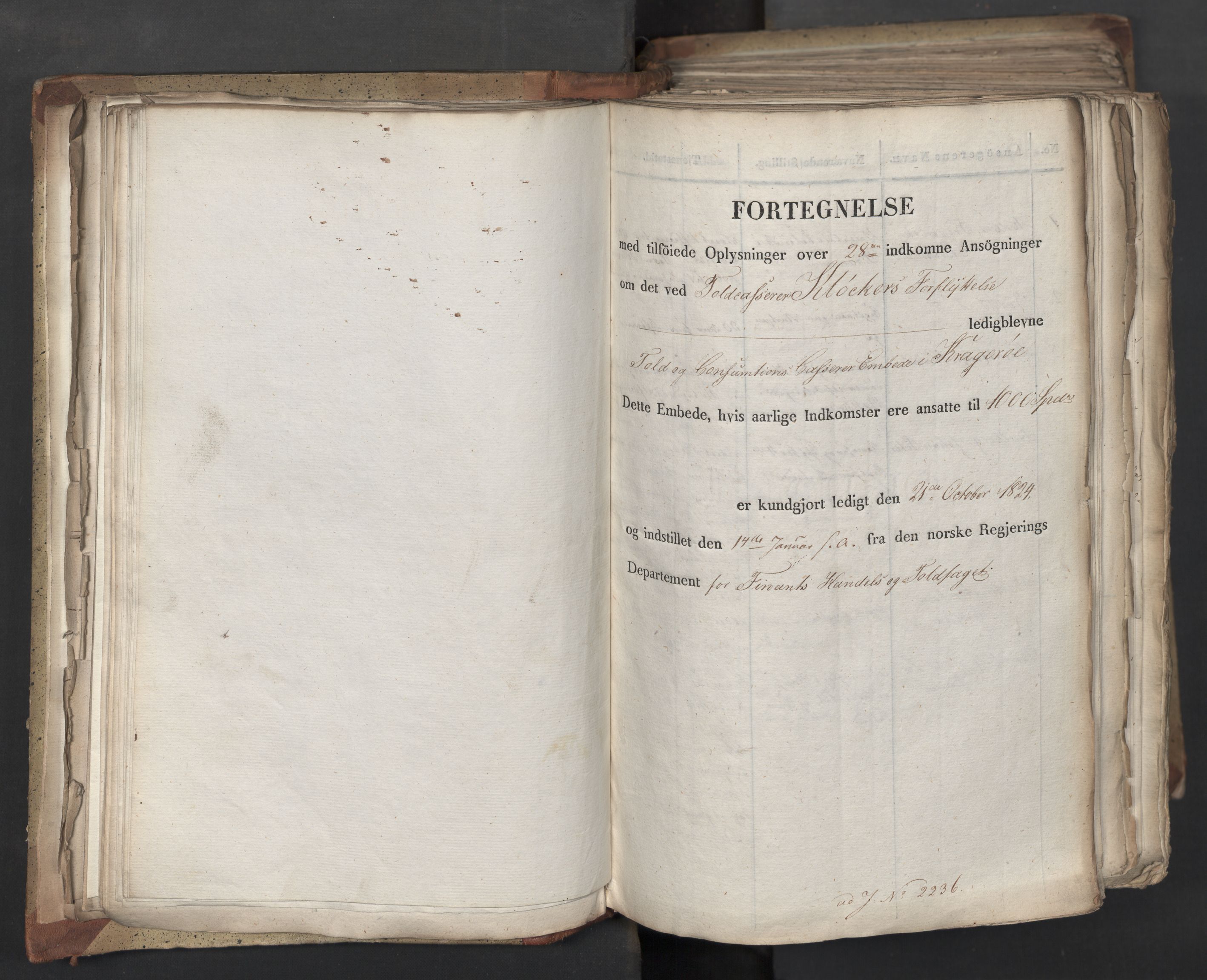 Statsrådsavdelingen i Stockholm, AV/RA-S-1003/D/Da/L0041: Regjeringsinnstillinger nr. 2204-2466, 1825, s. 88
